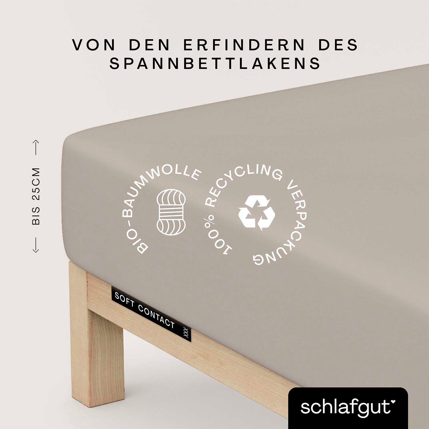 Schlafgut Spannbettlaken »Soft Contact«, 100% Bio Baumwolle