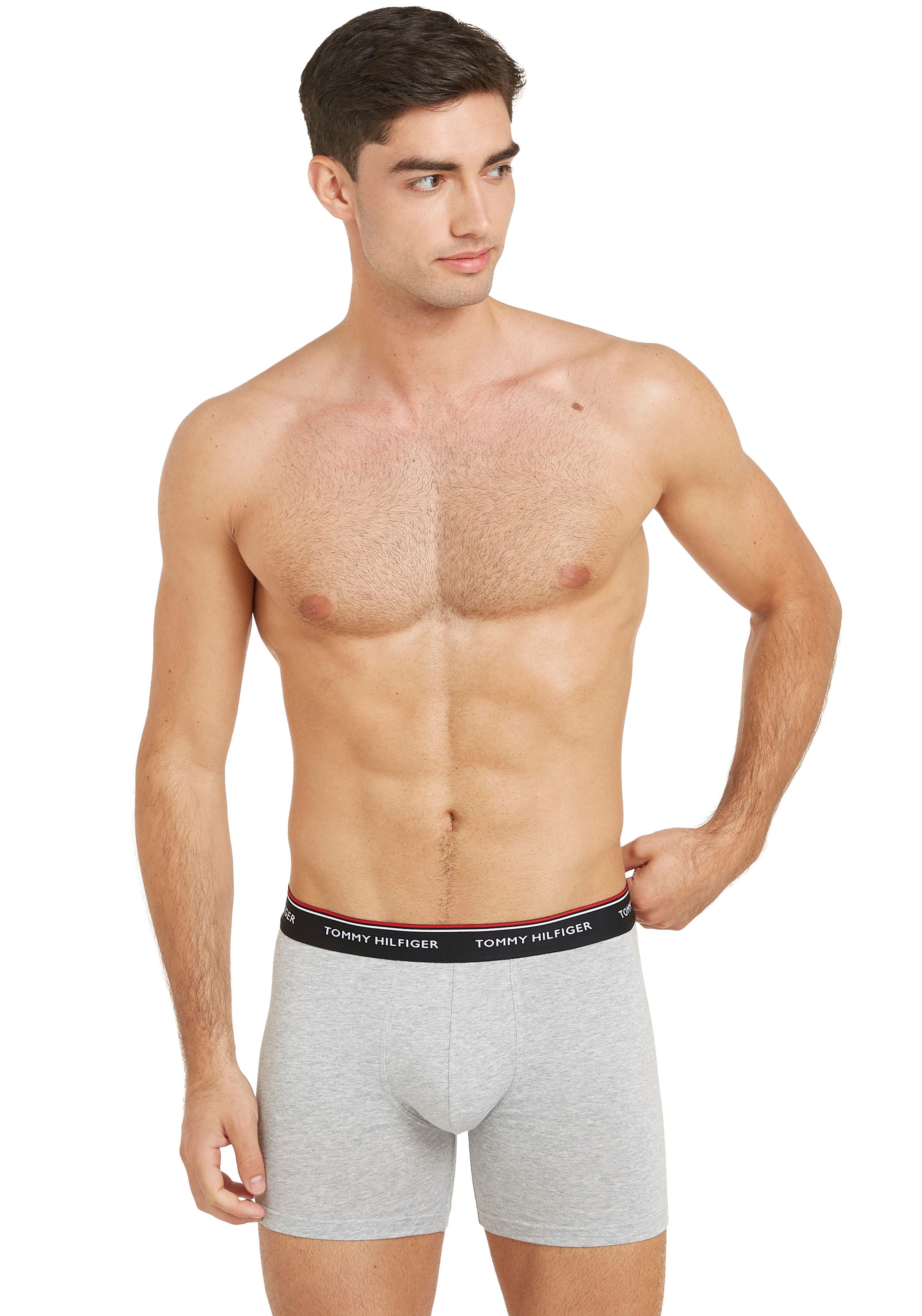 Tommy Hilfiger Underwear Boxer »3P BOXER BRIEF«, (Packung, 3 St., 3er), mit Logobund