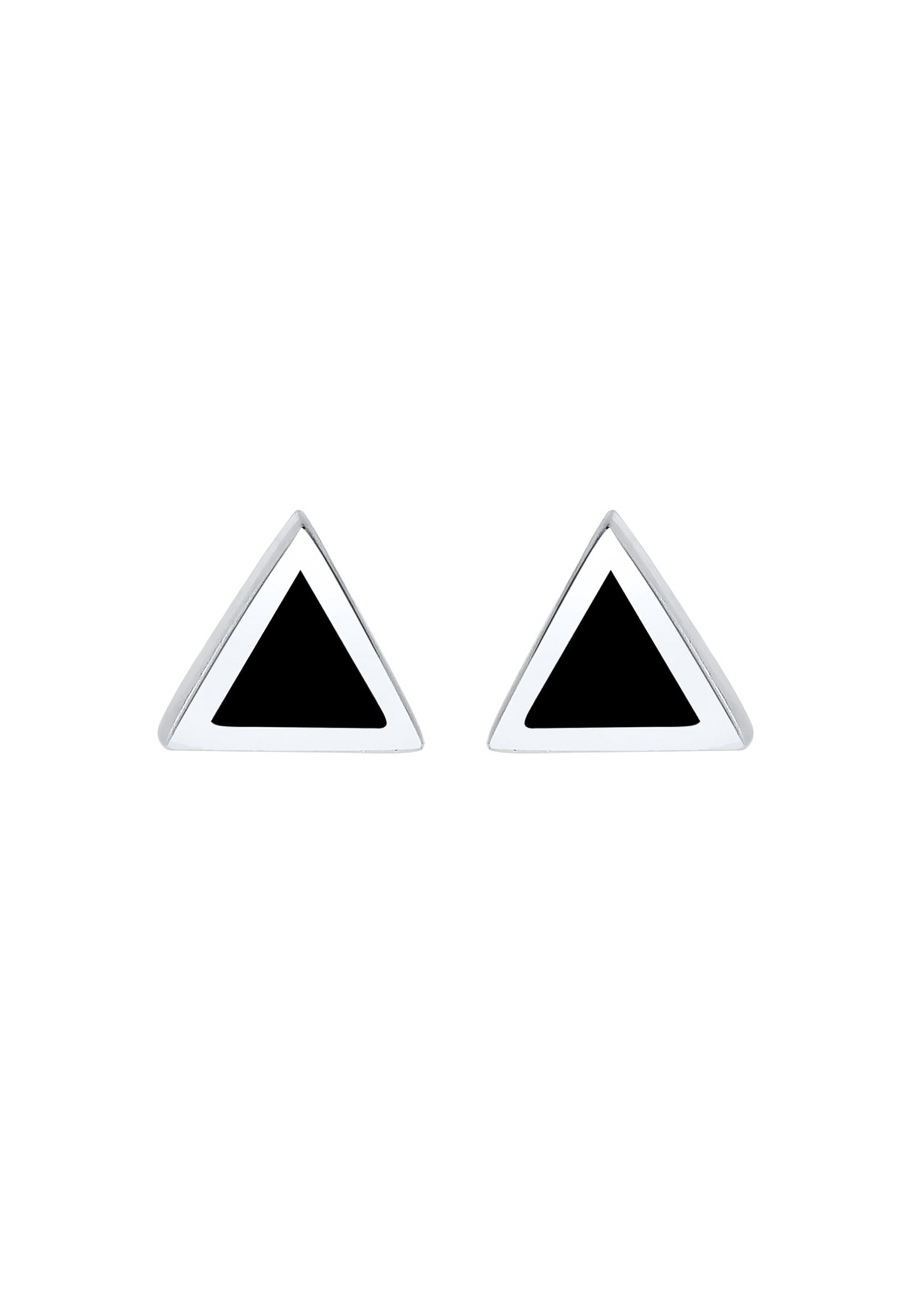 Elli Paar Ohrstecker »Ohrringe Dreieck Geo Basic Trend Emaille 925 Silber«