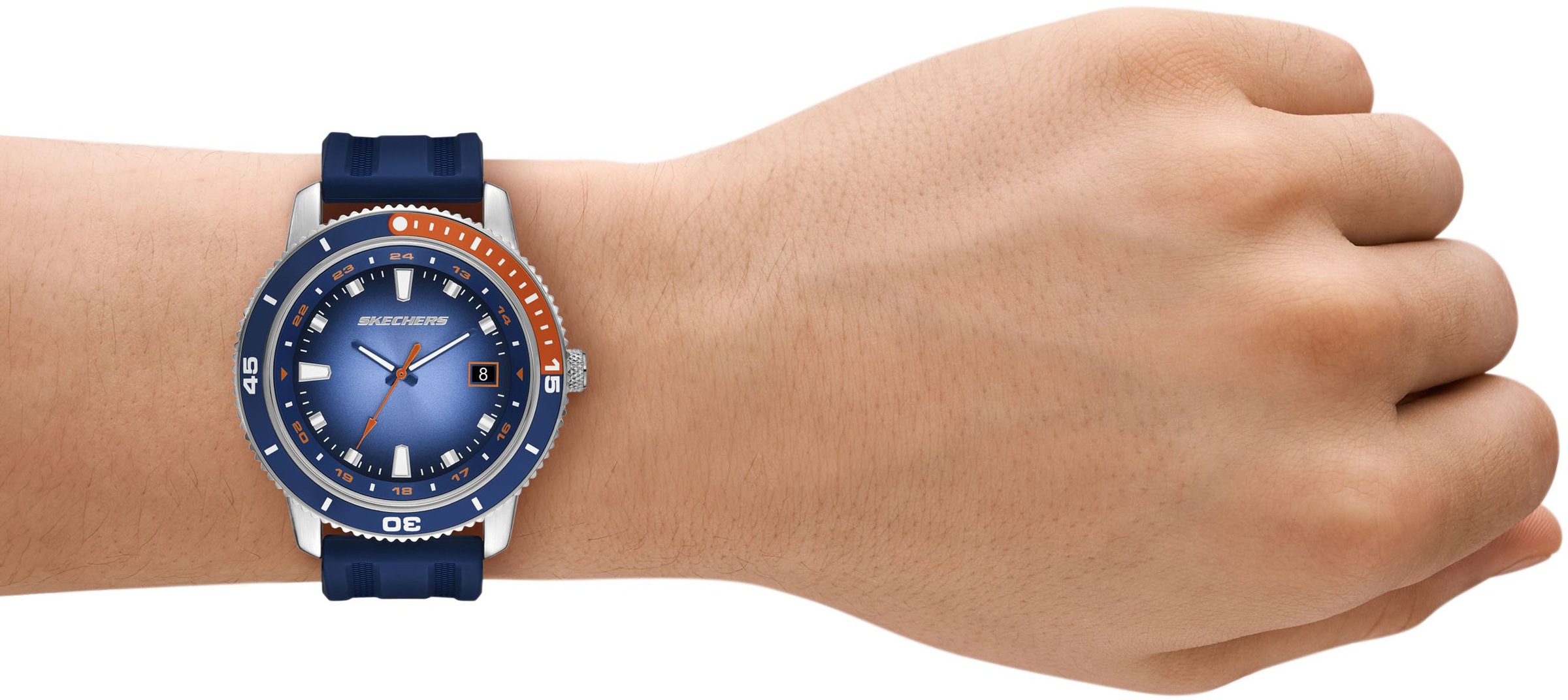 Skechers Quarzuhr »LACHMAN«, Armbanduhr, Herrenuhr, Silikonarmband, analog, Tag