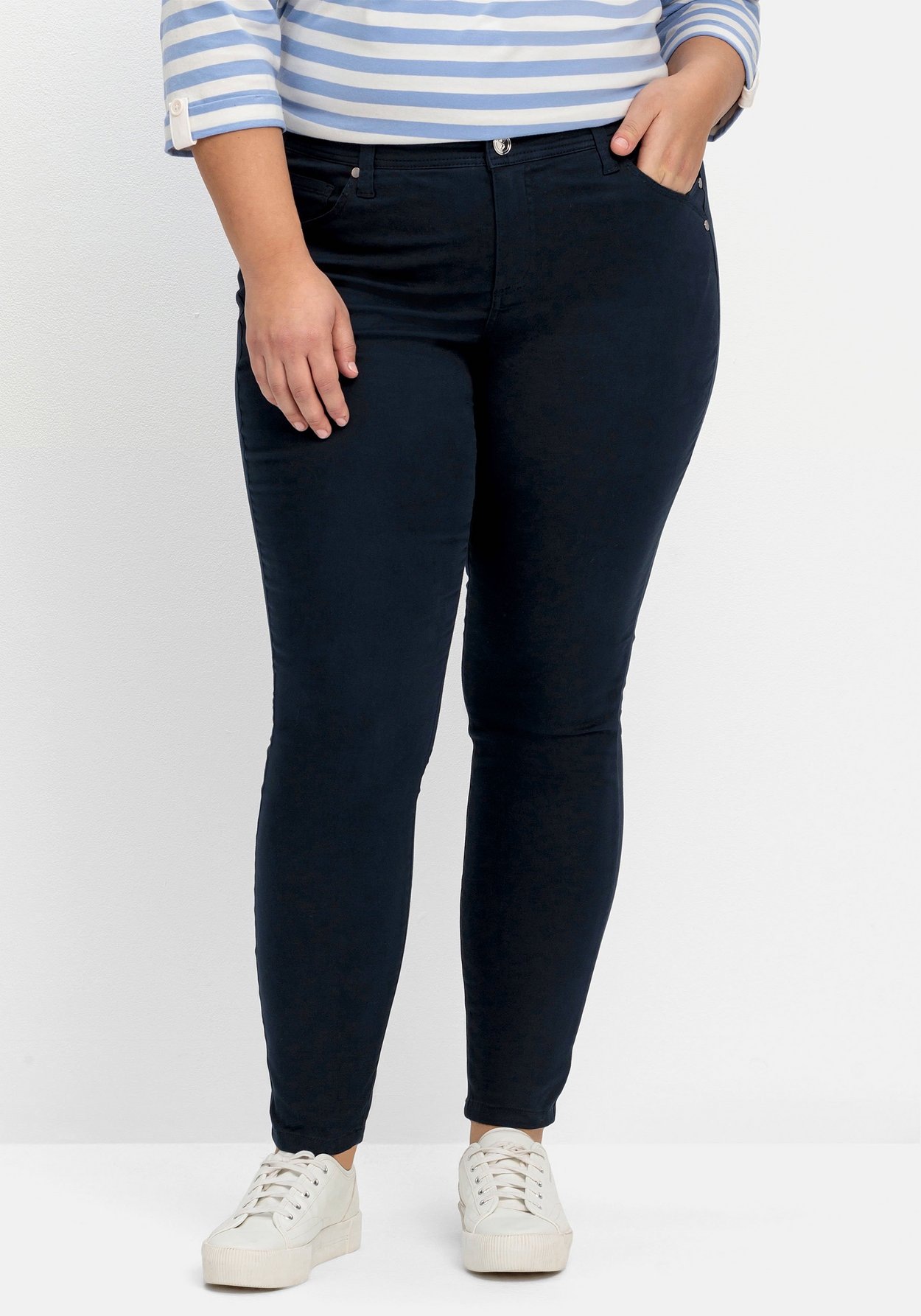 Sheego Stretch-Hose »Twillhose für schmale Beine und mehr Bauch«