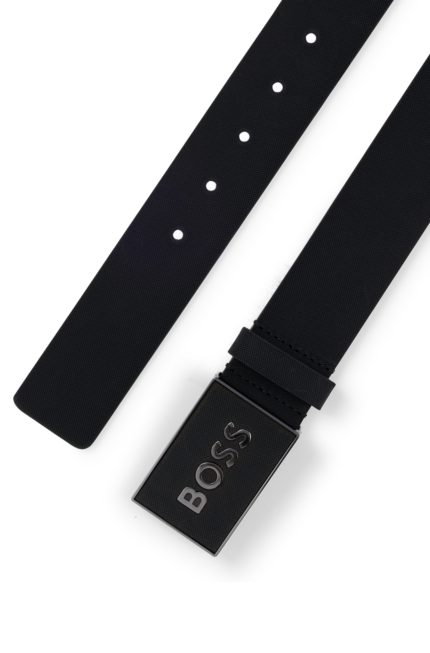 BOSS Ledergürtel »Boss Icon-S1 Sz40«, mit großem BOSS Schriftzug auf der Schnalle