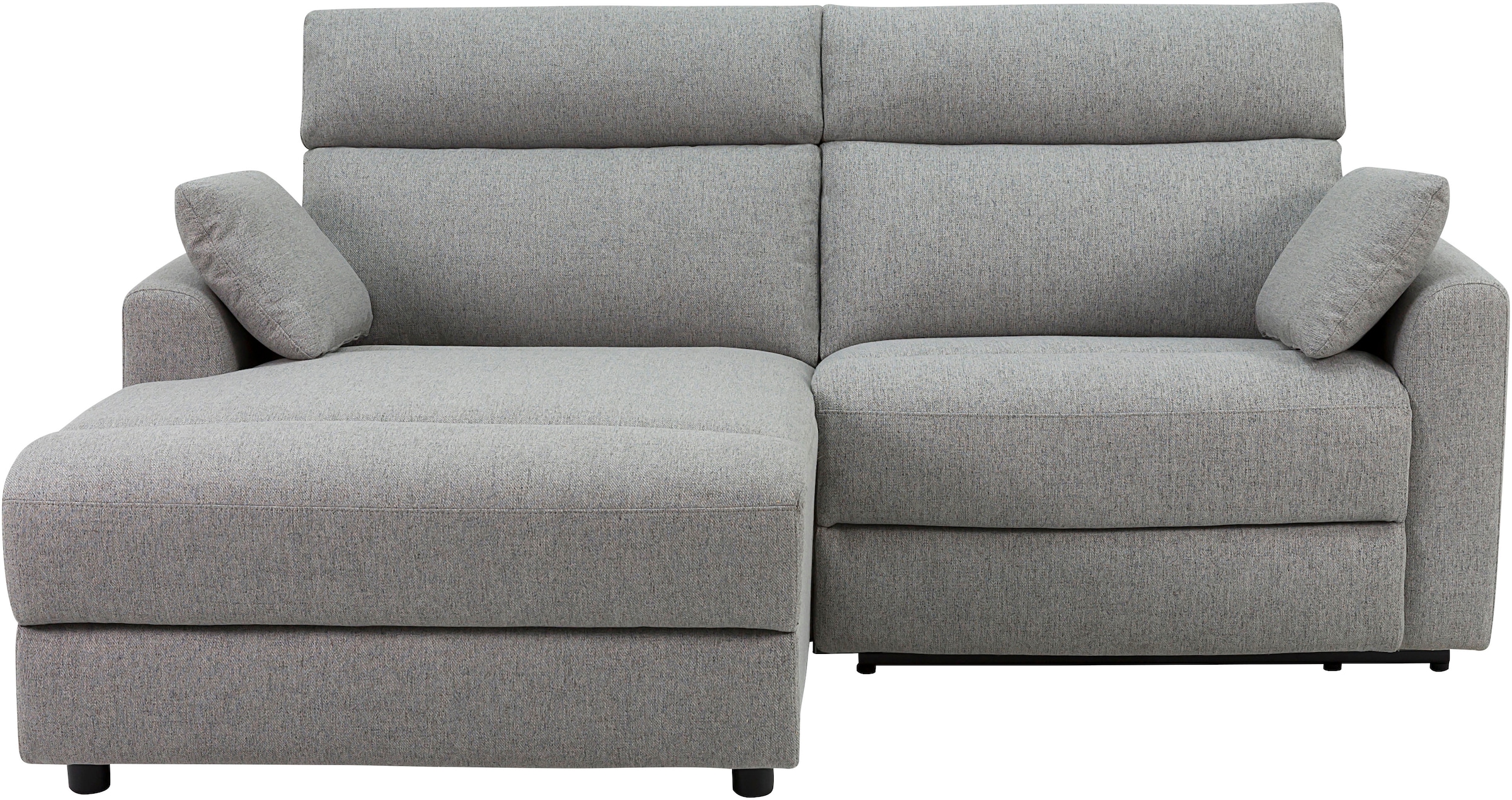 INOSIGN Ecksofa »JENNA, L-Form, 209cm, manuelle u. elektrische Funktion, mit USB A/C,«, Liegefunktion 105°-150°, Federkern, Struktur fein