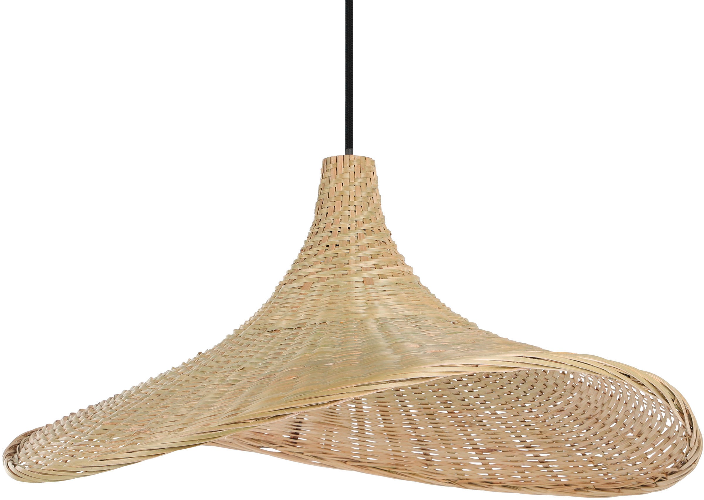 EGLO Hängeleuchte »HYKEHAM Pendellampe, Stahl und Holz, E27, Hängelampe, Flurlampe, Lampe«, Leuchtmittel E27 | Leuchtmittel wechselbar-ohne Leuchtmittel, Hängeleuchte, H110 x Ø50 cm, schwarz, 1X40W exkl.