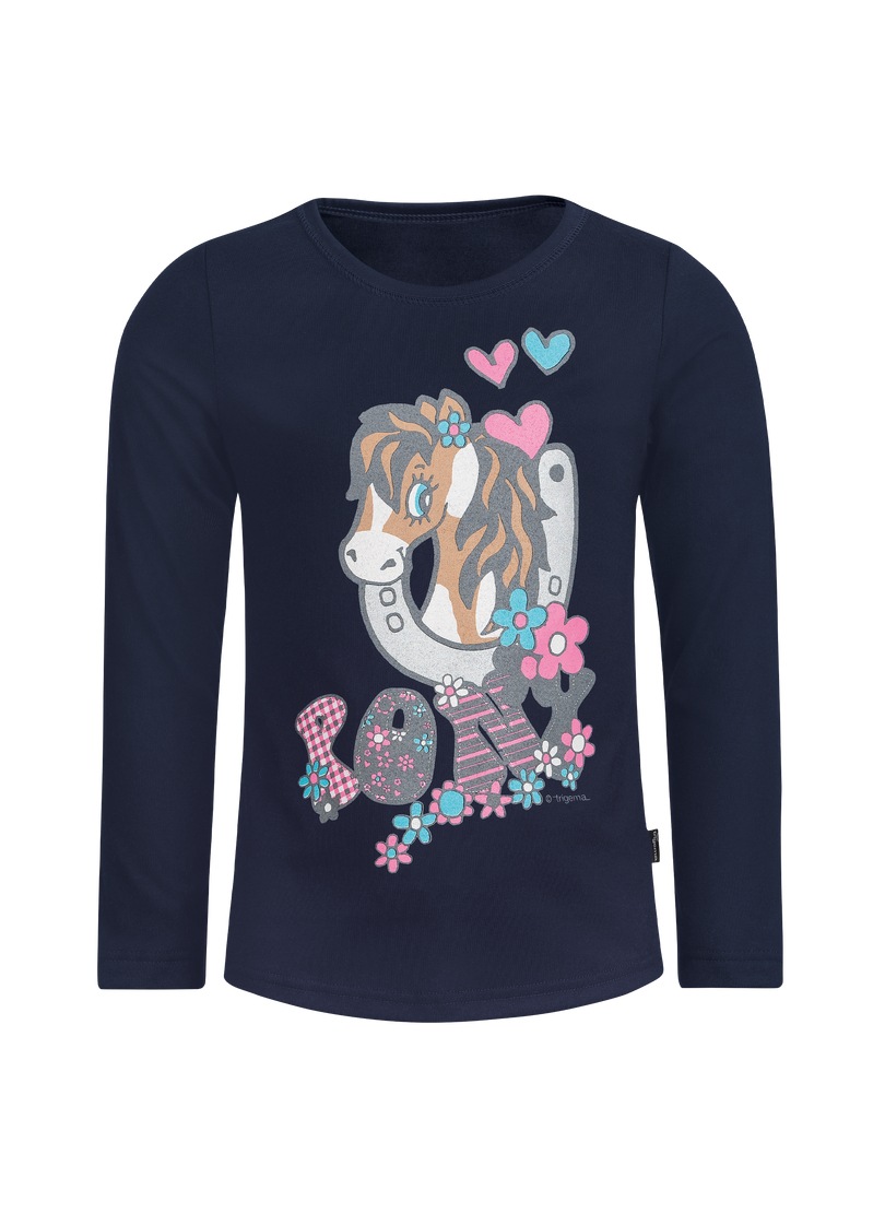 Trigema Longsleeve »TRIGEMA Langarmshirt mit süßem Pony-Print«, (1 tlg.)