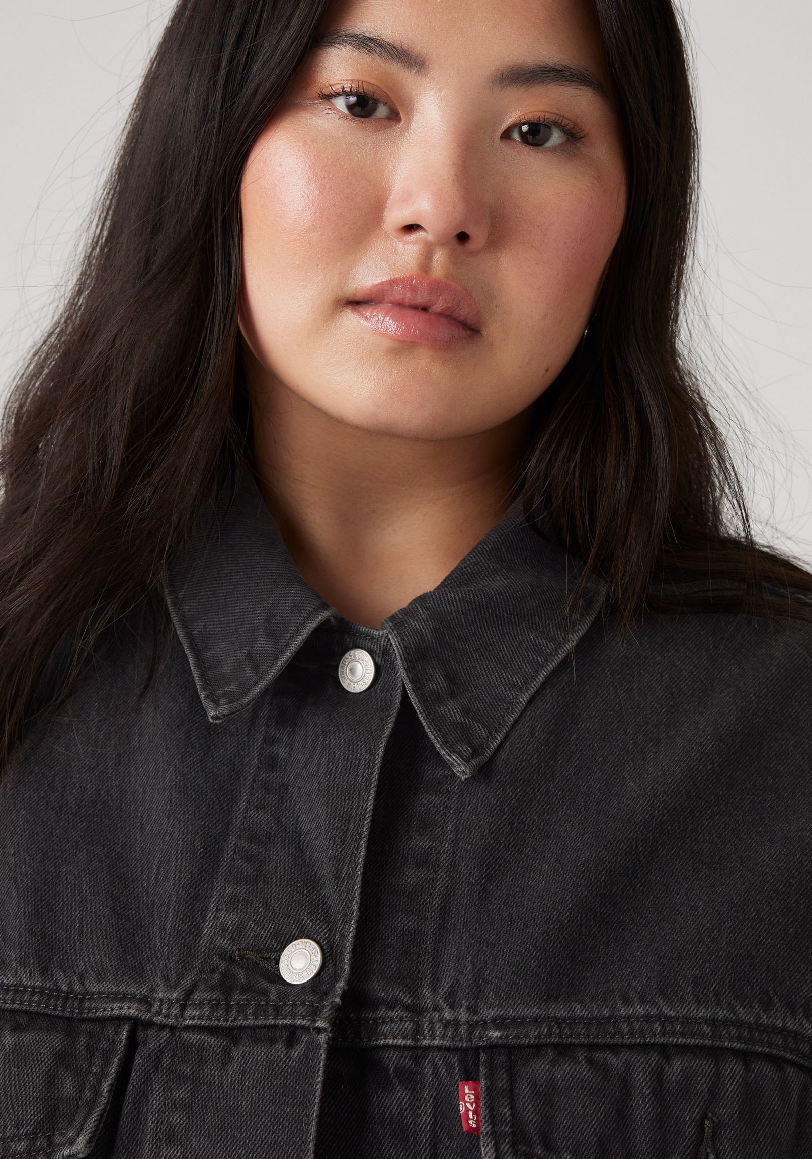 Levi's® Plus Jeansjacke »TRUCKER« in leichter Used-Waschung