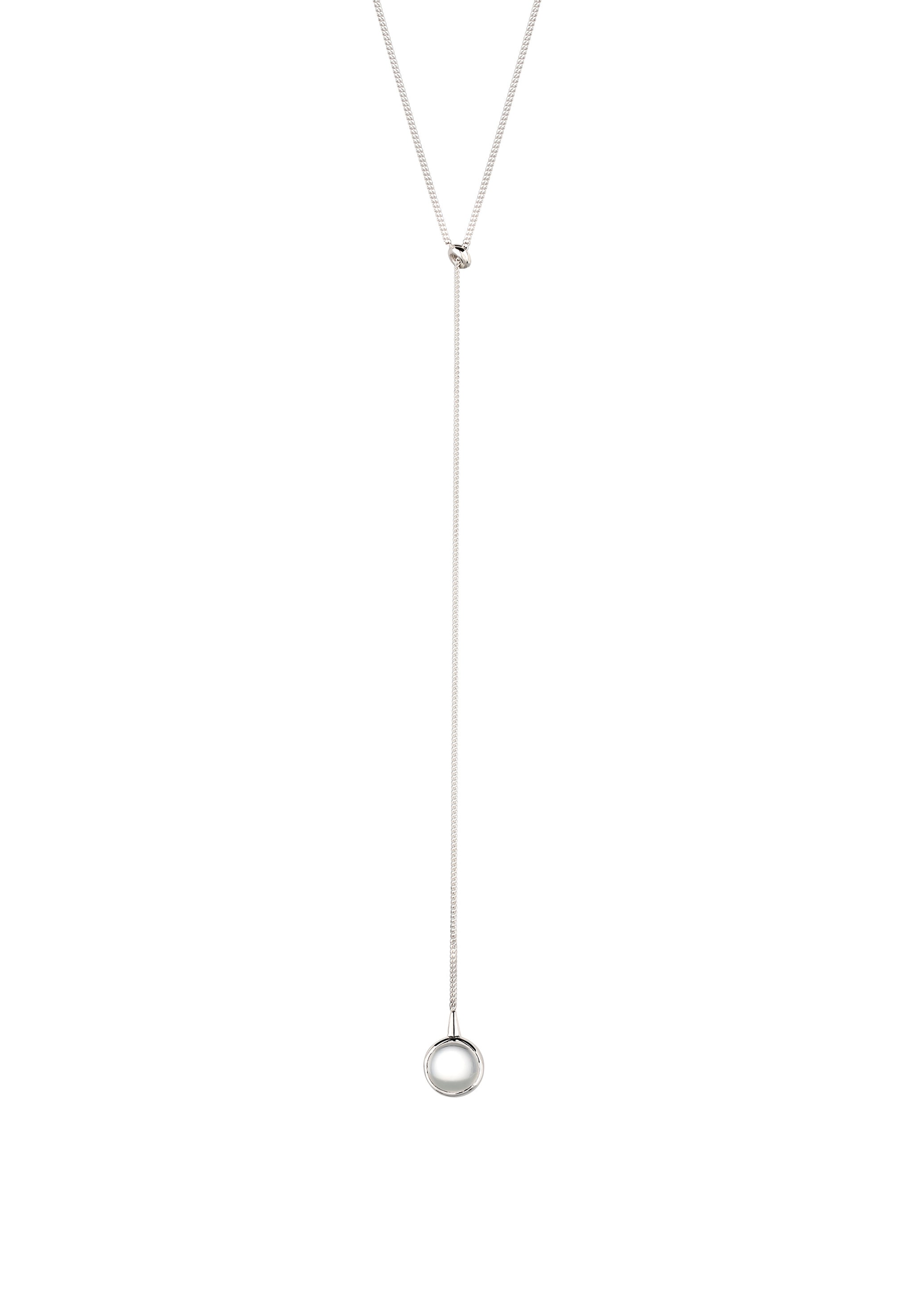 Elli Y-Kette »Halskette Y-Kette mit Stein Bergkristall Transparent 925 Sterling Silber«