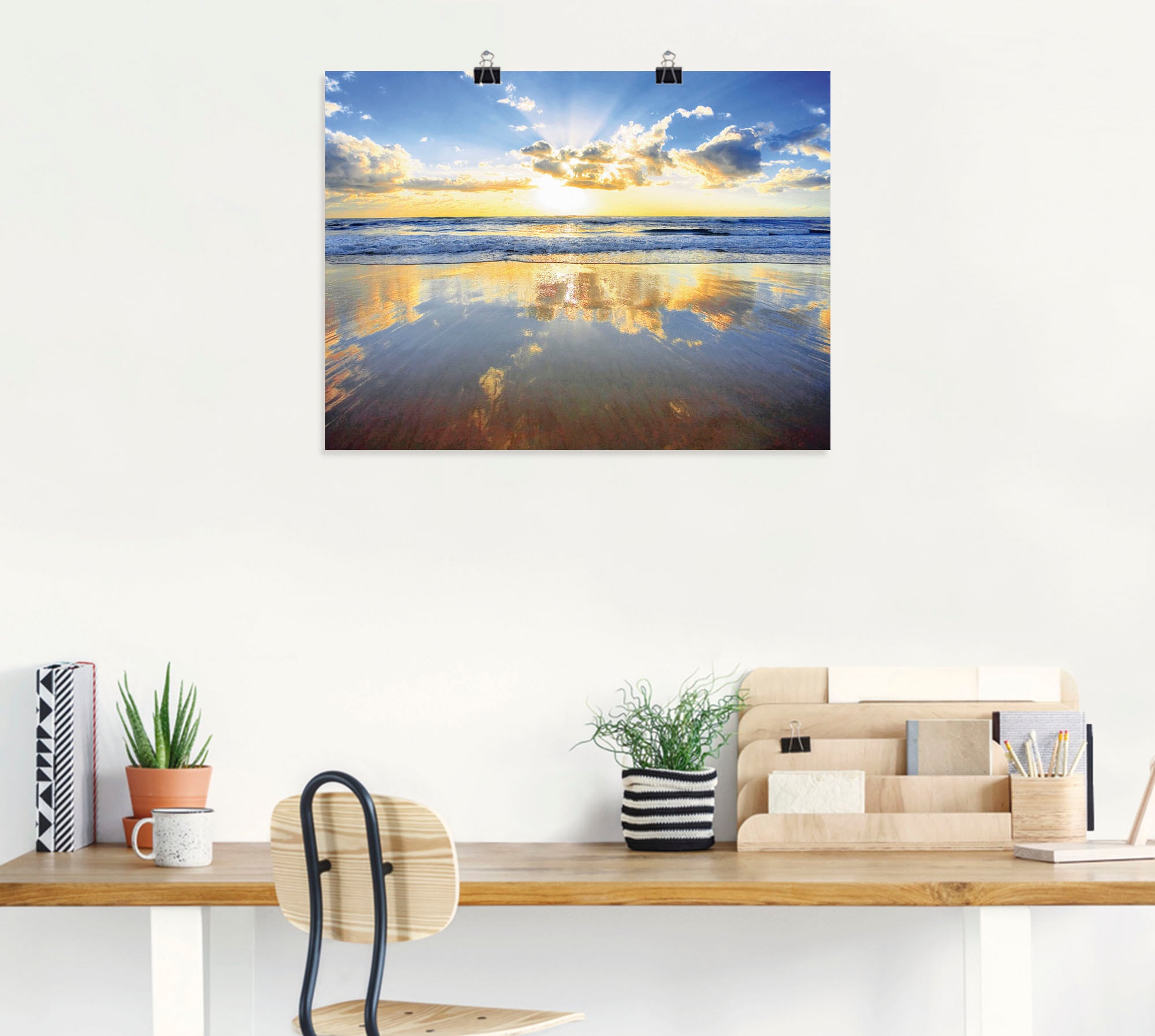 Artland Wandbild »Sonnenaufgang über dem Ozean«, Himmel, (1 St.), als Alubild, Outdoorbild, Leinwandbild, Poster, Wandaufkleber