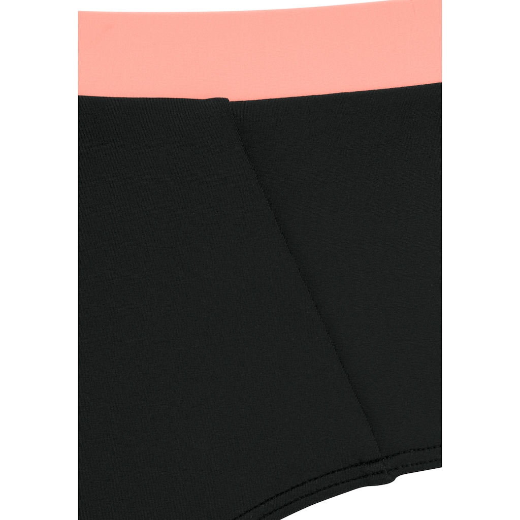 LASCANA ACTIVE Highwaist-Bikini-Hose »Janni«, mit kontrastfarbigen Bündchen