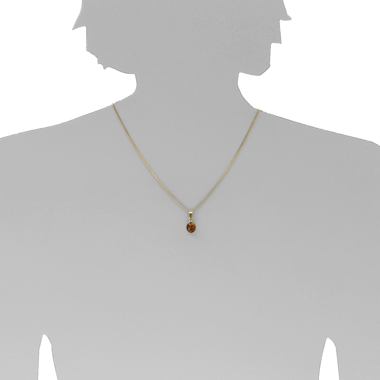 OSTSEE-SCHMUCK Kette und Anhänger Set »- Classic 10x8 - Gold 333/000 - Bernstein«