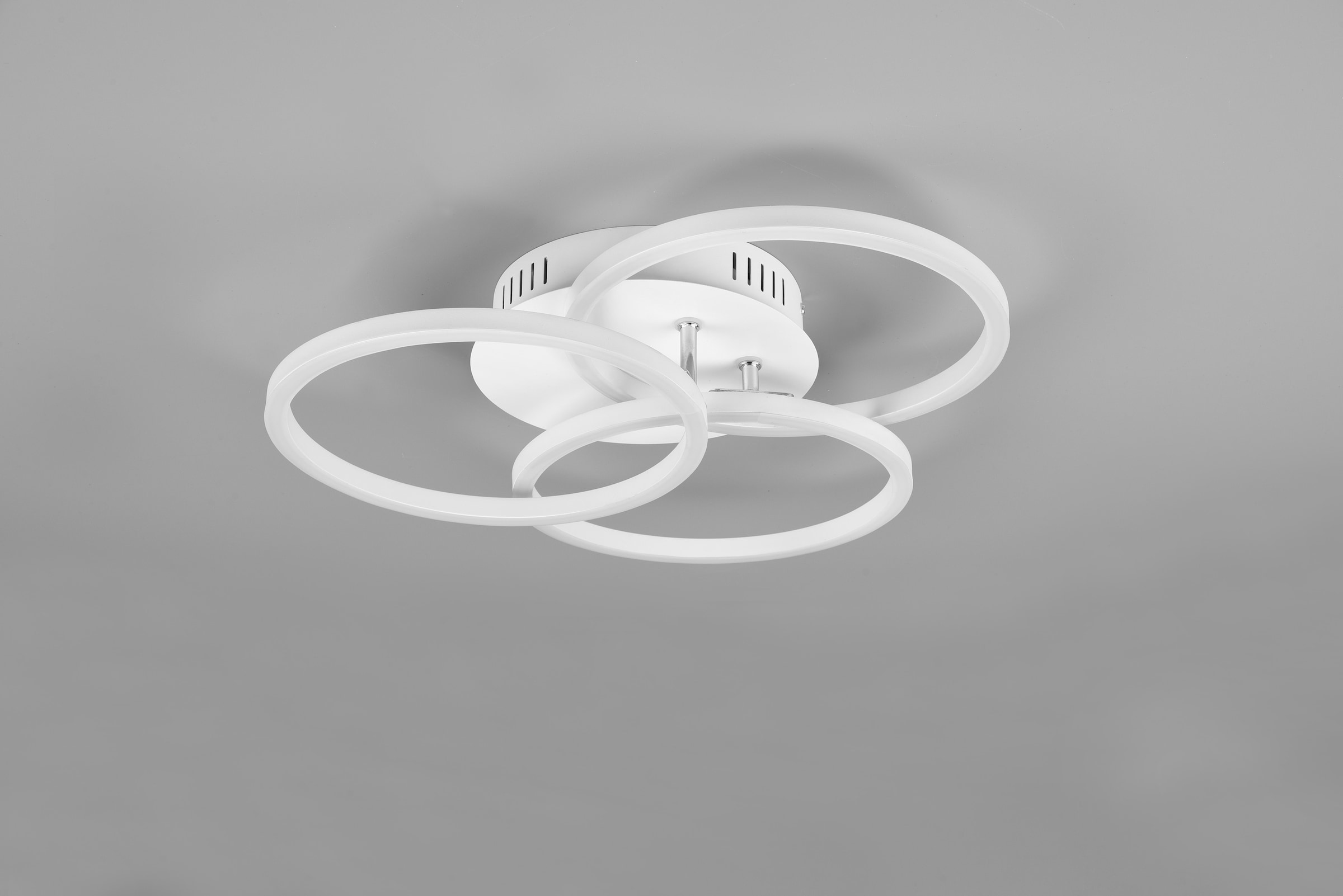 REALITY Leuchten LED Deckenleuchte »Circle« LED-Board 1 Stk. warmweiß - kaltweiß Deckenlampe weiß matt mit schwenkbaren Ringen / inkl. Fernbedienung