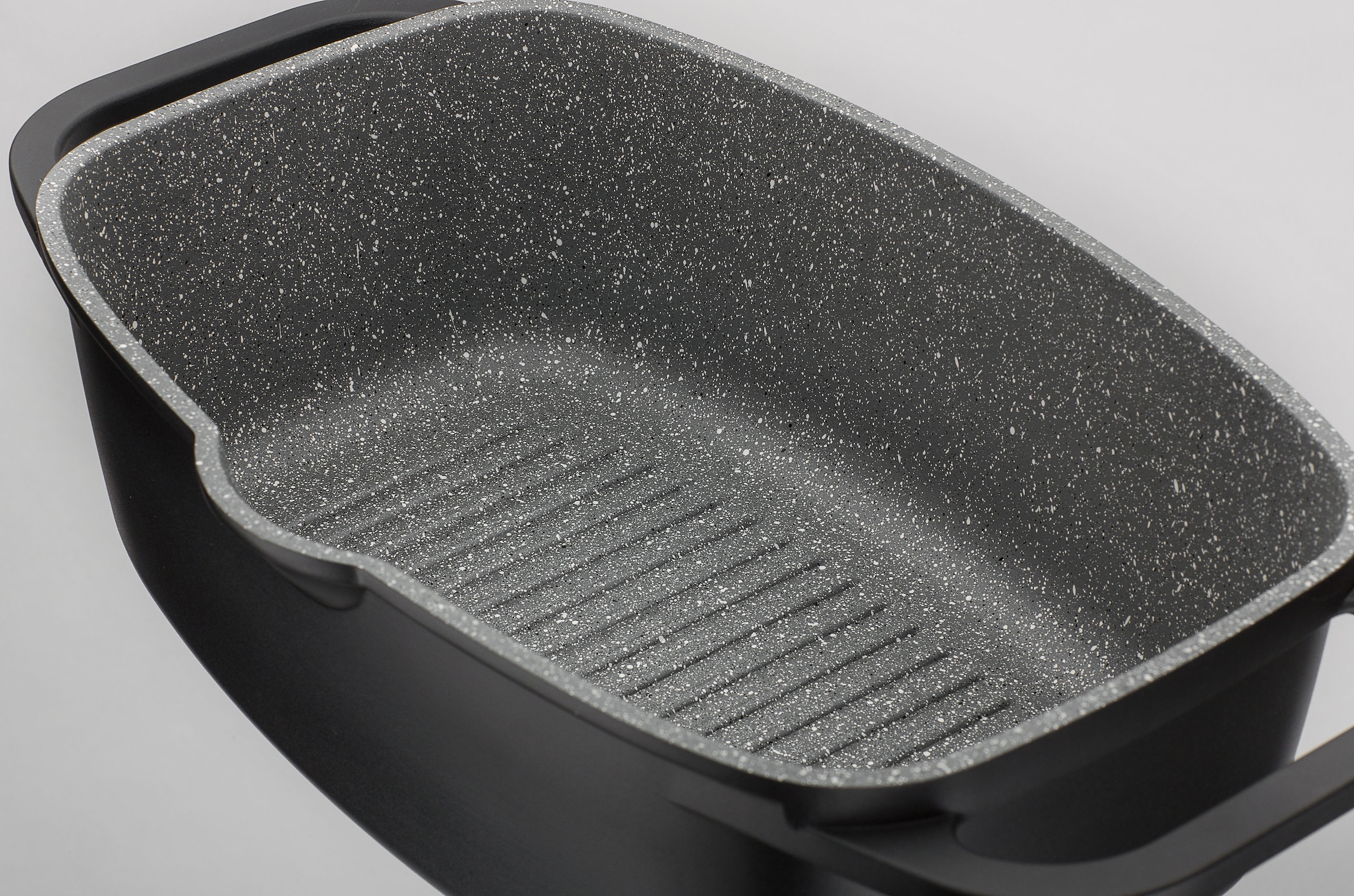 GSW Topf-Set »Gourmet Granit Grillmeister«, Aluminiumguss, (Set, 4 tlg., 1 x Bräter, H. 11,5 cm, 1x Grillpfanne 28 x 28 cm, H. 4,4 cm), Induktion