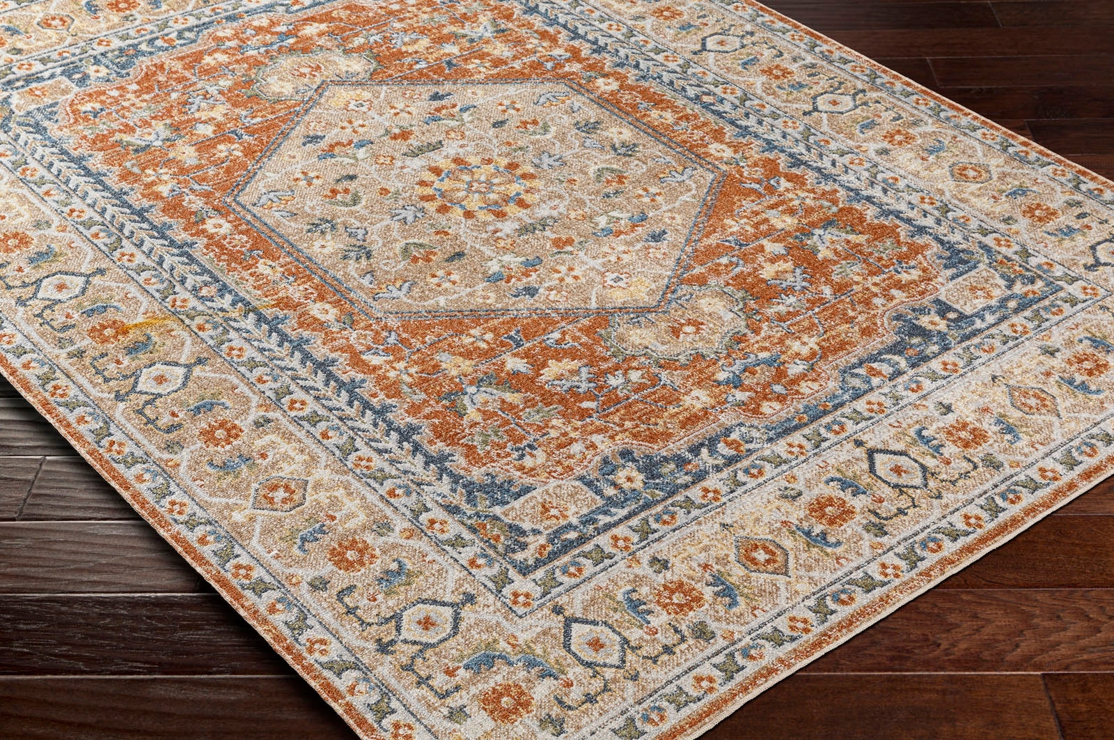 Livabliss Teppich »IQUITOS«, rechteckig, 5 mm Höhe, Maschinenwaschbar, Vintage Kurzflor Wohnzimmerteppich, Schlafzimmer