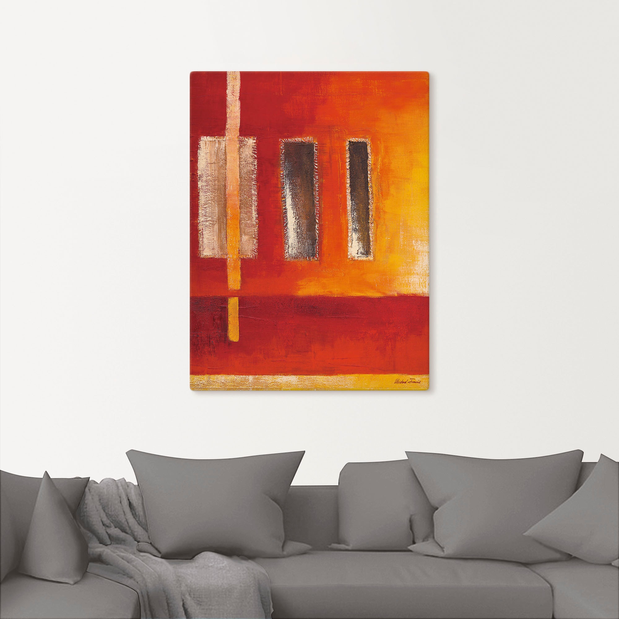 Artland Leinwandbild »Felder I - Abstrakt« Muster 1 Stk. tlg. als Leinwandbild, Poster in verschied. Größen