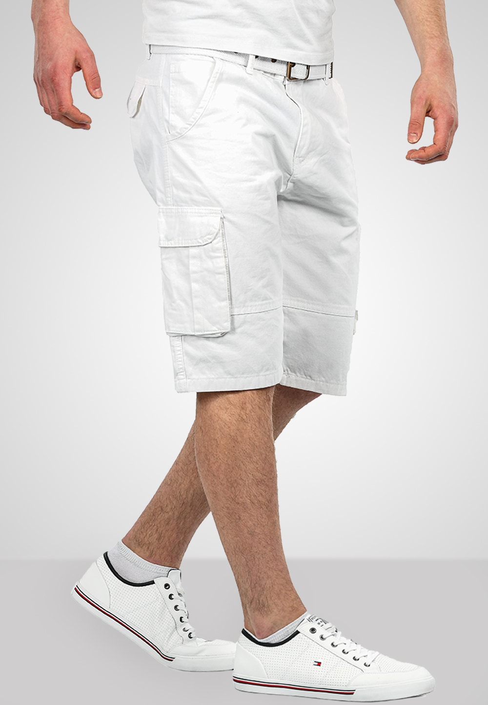 Alessandro Salvarini Cargoshorts »A. Salvarini Herren Designer Cargo Shorts Cargoshorts kurze Hose Gürtel AS037«