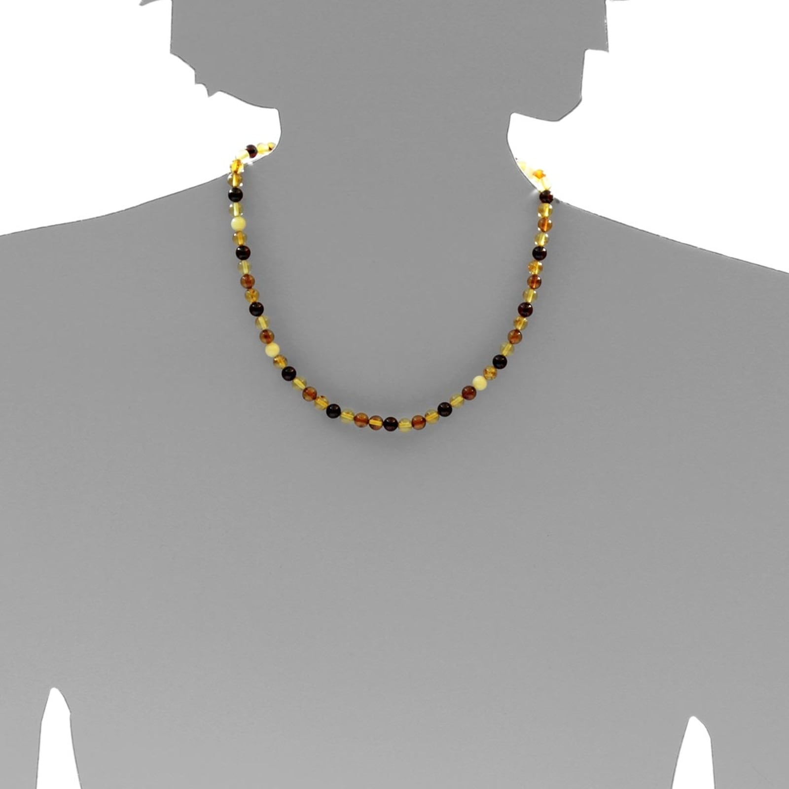 OSTSEE-SCHMUCK Kette ohne Anhänger »- Kugel 6 mm - Bernstein -,«