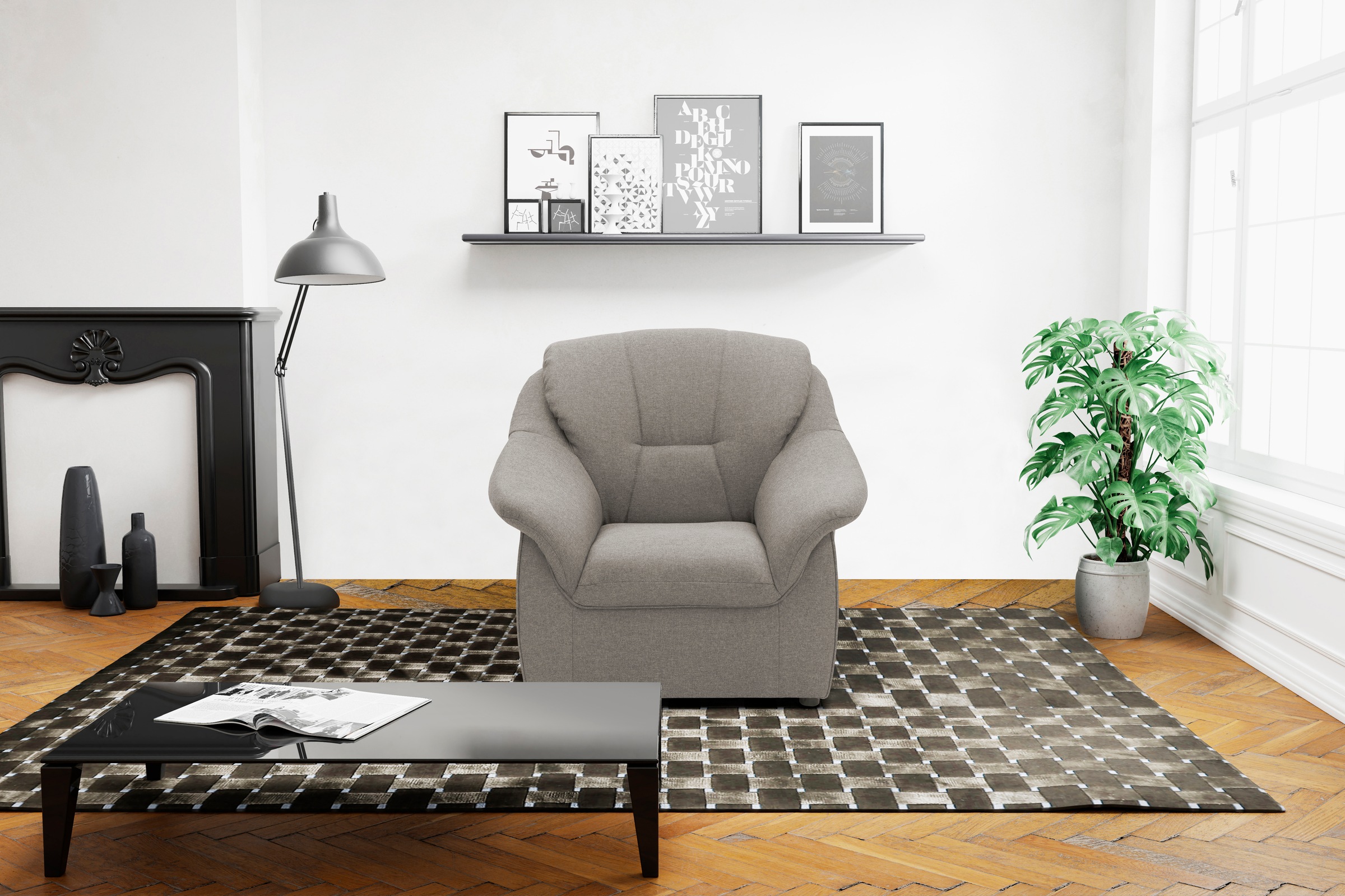 DOMO collection Sessel »Faenza für kleine Räume, zeitlos und elegant, kompakte Maße«