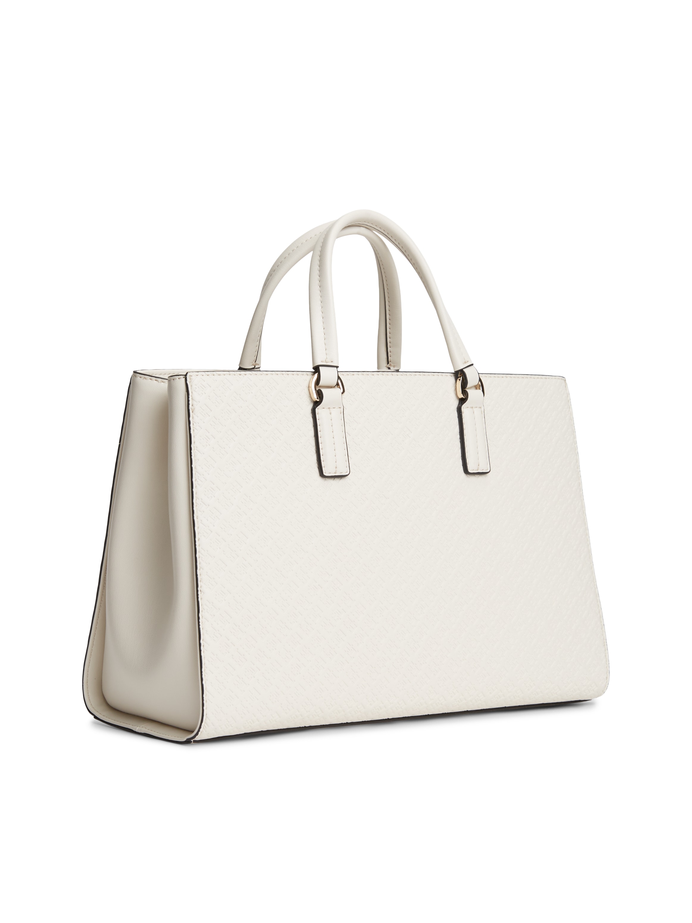 Tommy Hilfiger Henkeltasche »TH DAILY SATCHEL MONO« Damen Tragetasche, Handtasche mit Allover TH-Logoprägung