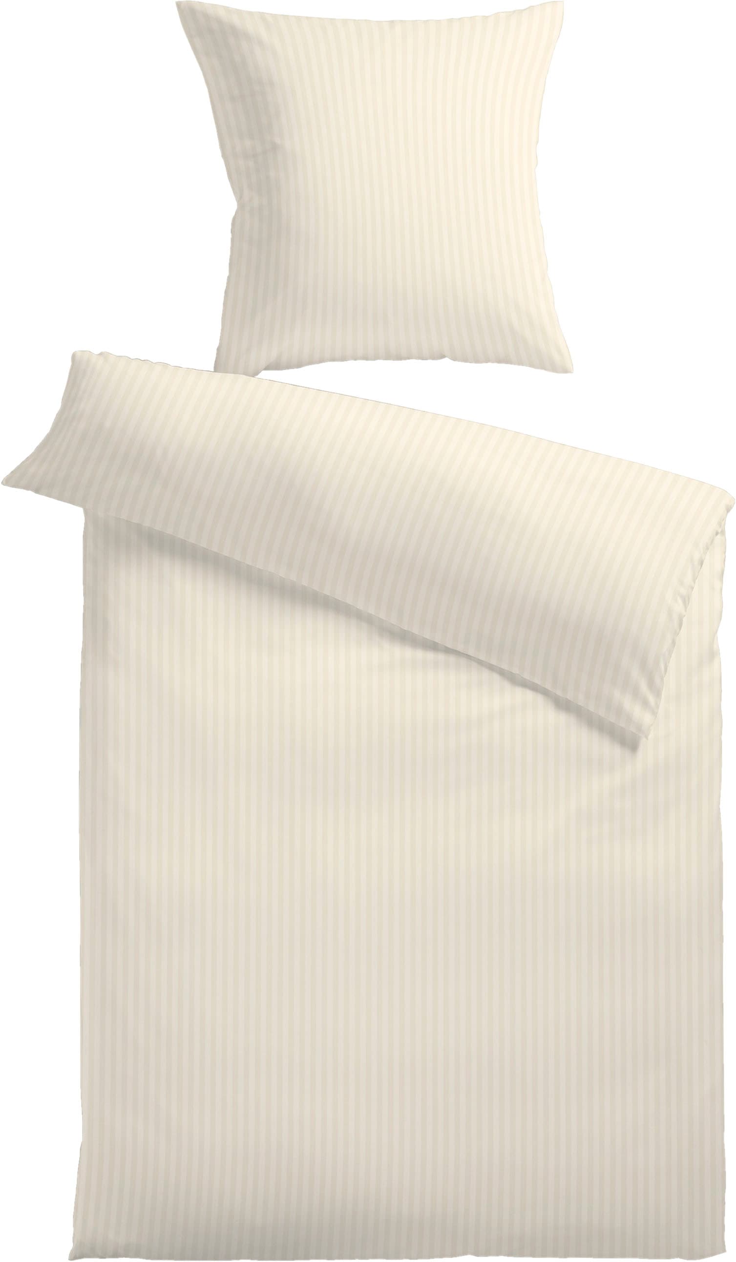 KiNZLER Bettwäsche »Damast-Streifen« 2 Stk. tlg. aus Mikrofaser