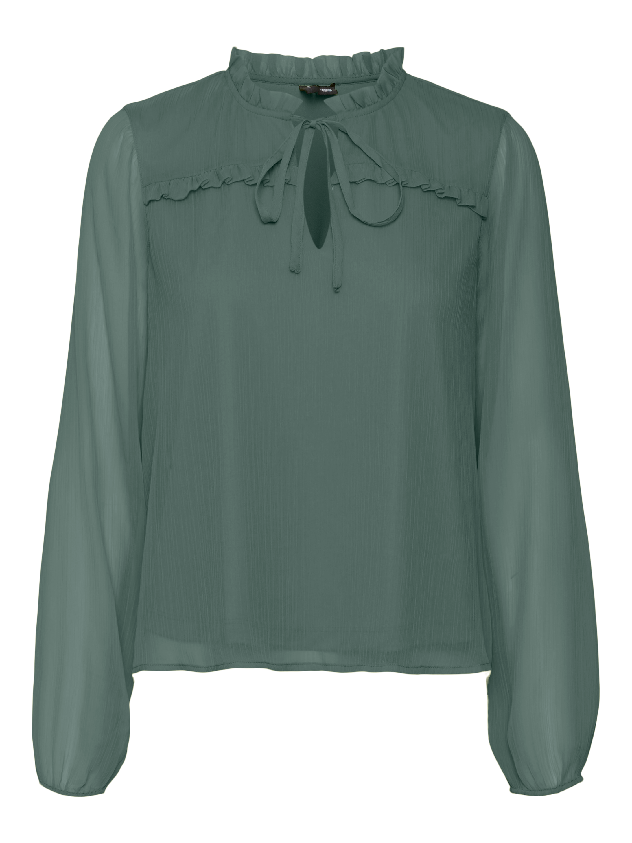 Vero Moda Chiffonbluse »VMMILLA LS TOP WVN GA NOOS« Kunstfaser, regular fit
