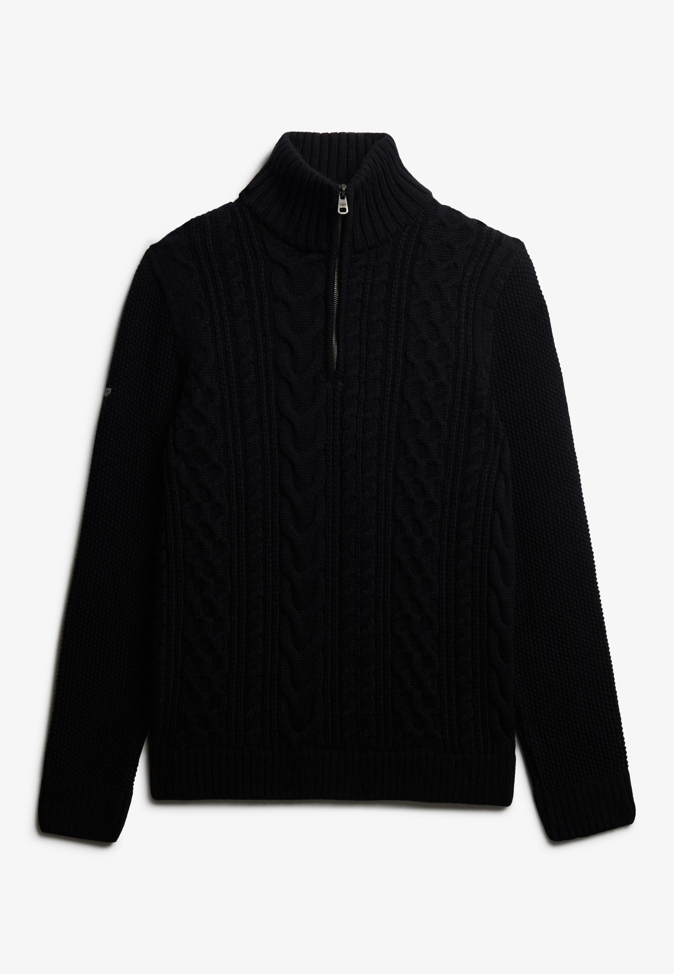 Superdry Strickpullover »JACOB CABLE KNIT HALF ZIP«