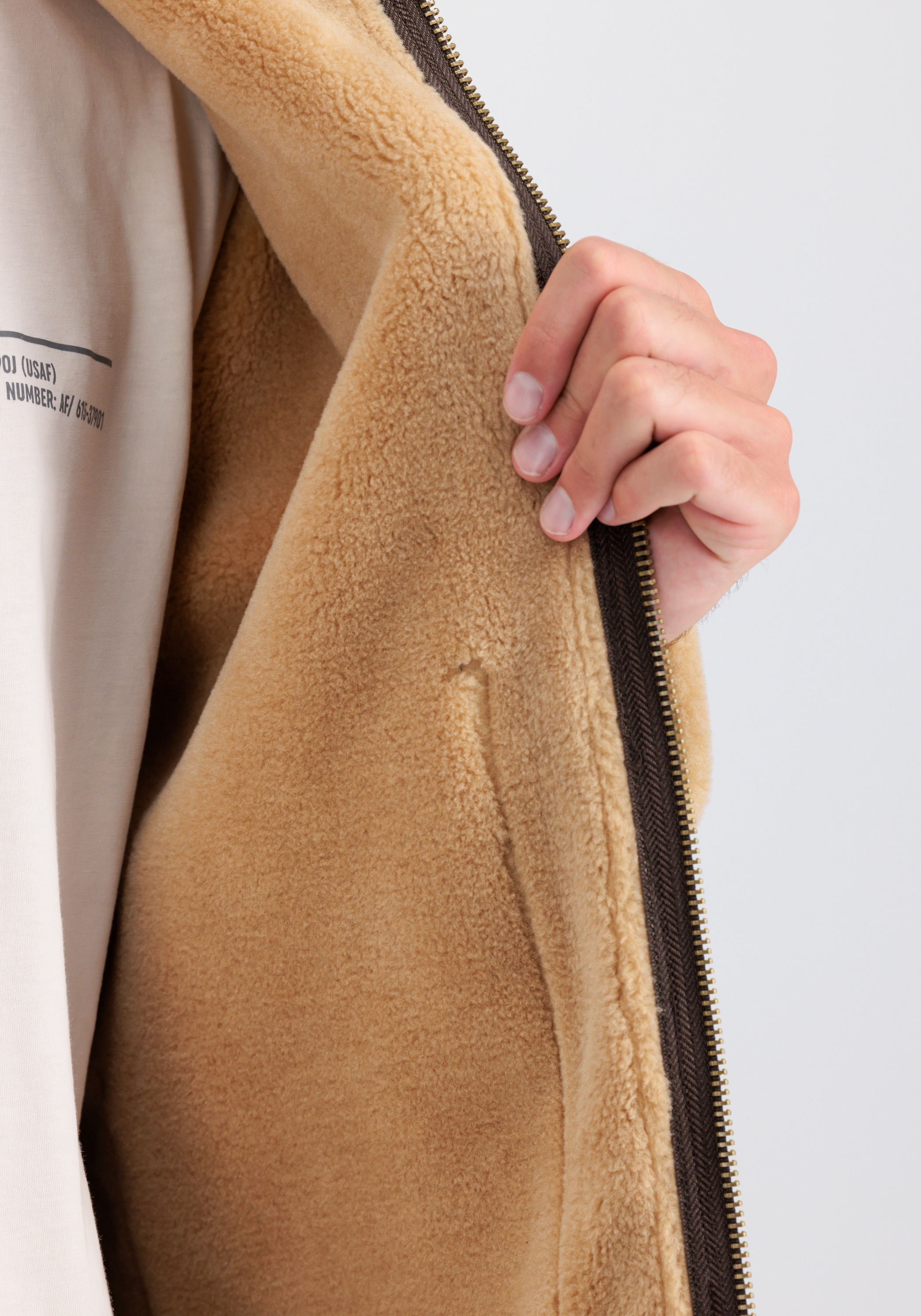 Alpha Industries Lederjacke »Alpha Industries Men - Leather & Vegan Jackets B-3 Arctic«