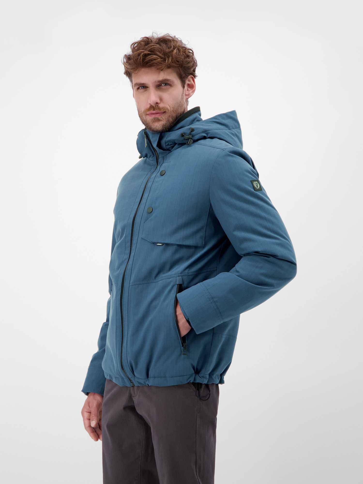 LERROS Outdoorjacke »Herren Blouson in Stukturoptik« mit Kapuze