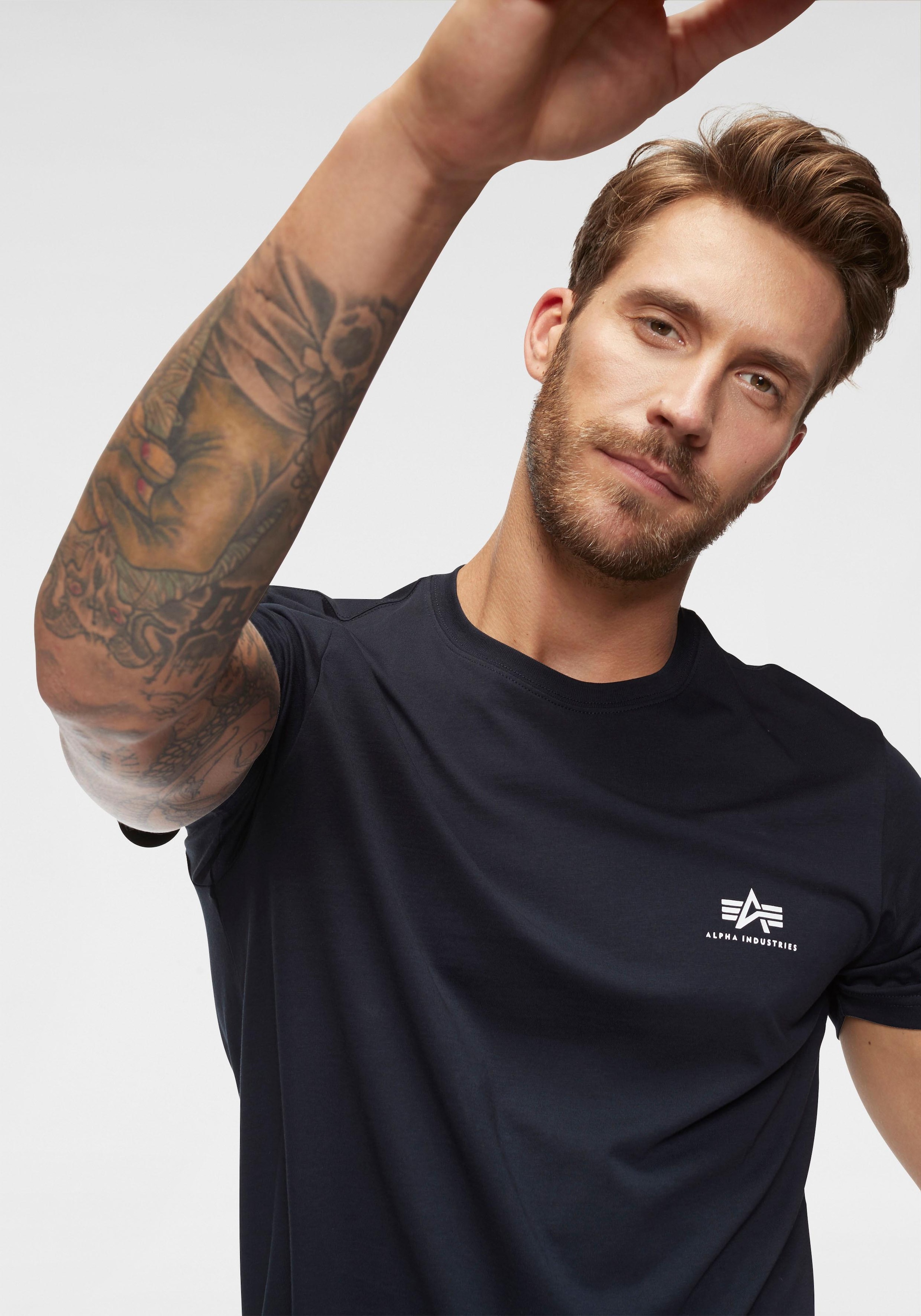 Alpha Industries Rundhalsshirt »BASIC online SMALL bei OTTO LOGO« T bestellen