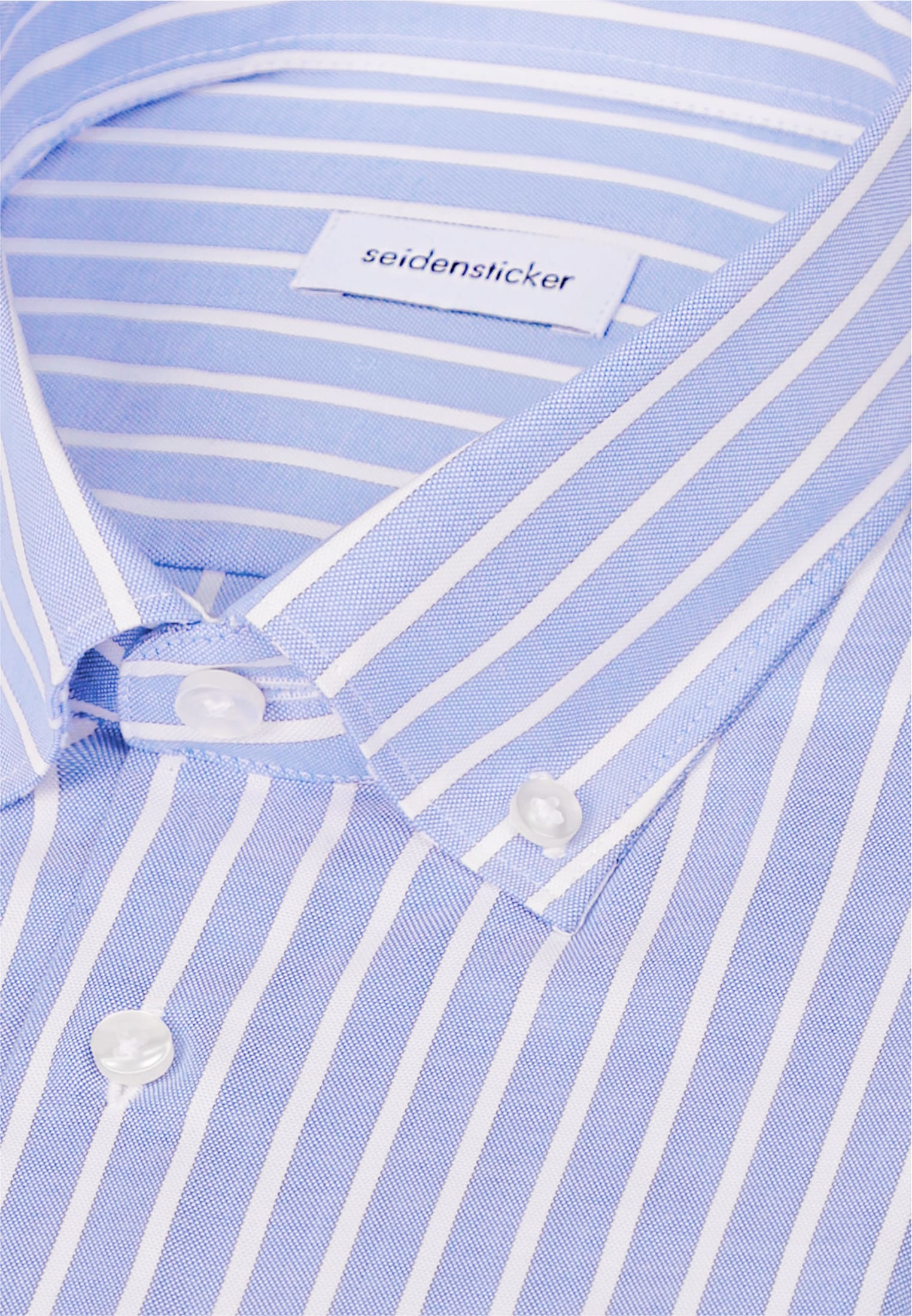 seidensticker Businesshemd »Schwarze Rose« Regular 1/1 Button-Down-Kragen Gestreift