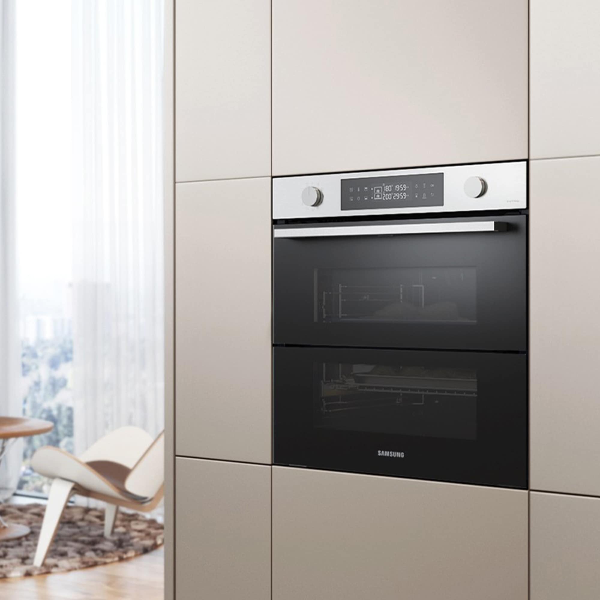 Samsung Einbaubackofen  »NV7B4550VAS/U1«, Pyrolyse-Selbstreinigung, Dual Cook Flex