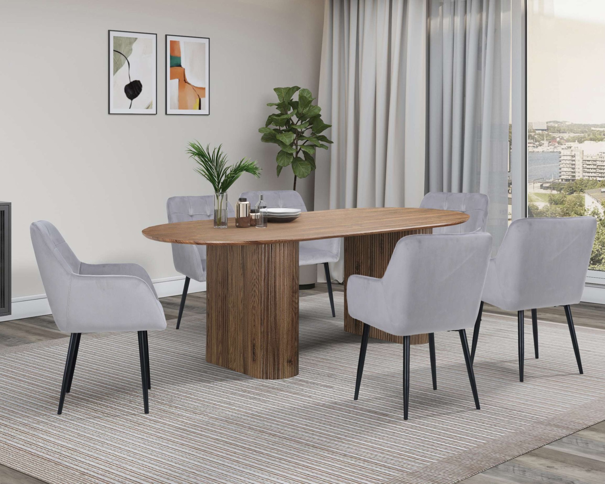 OTTO home »Bostony« () 2 Stk.gepolsterte Rückenlehne, Armlehne und Sitzfläche, Sitzhöhe 49 cm