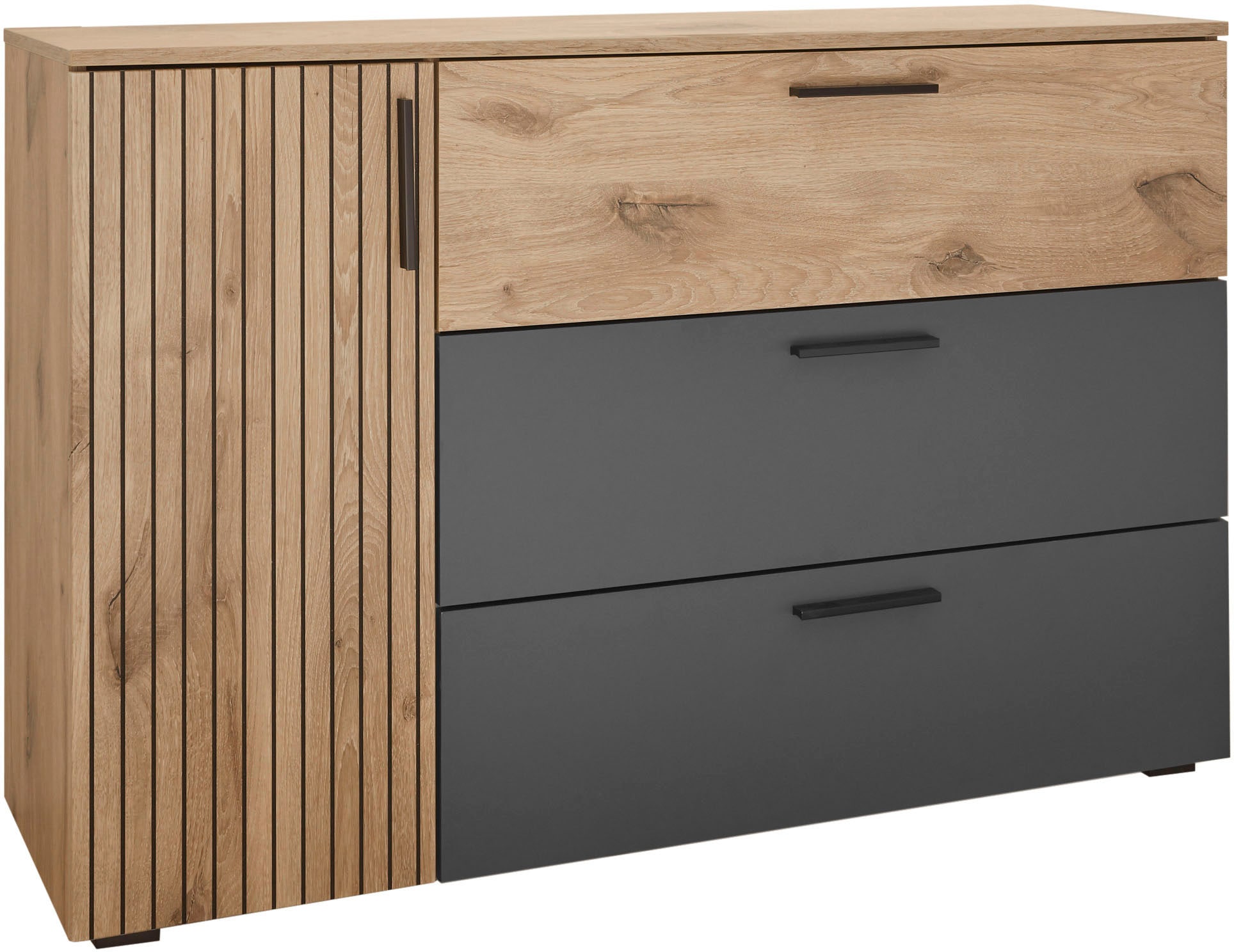 Schlafkontor Kombikommode »Daria mit 3 Schubkästen und Rillenoptik«