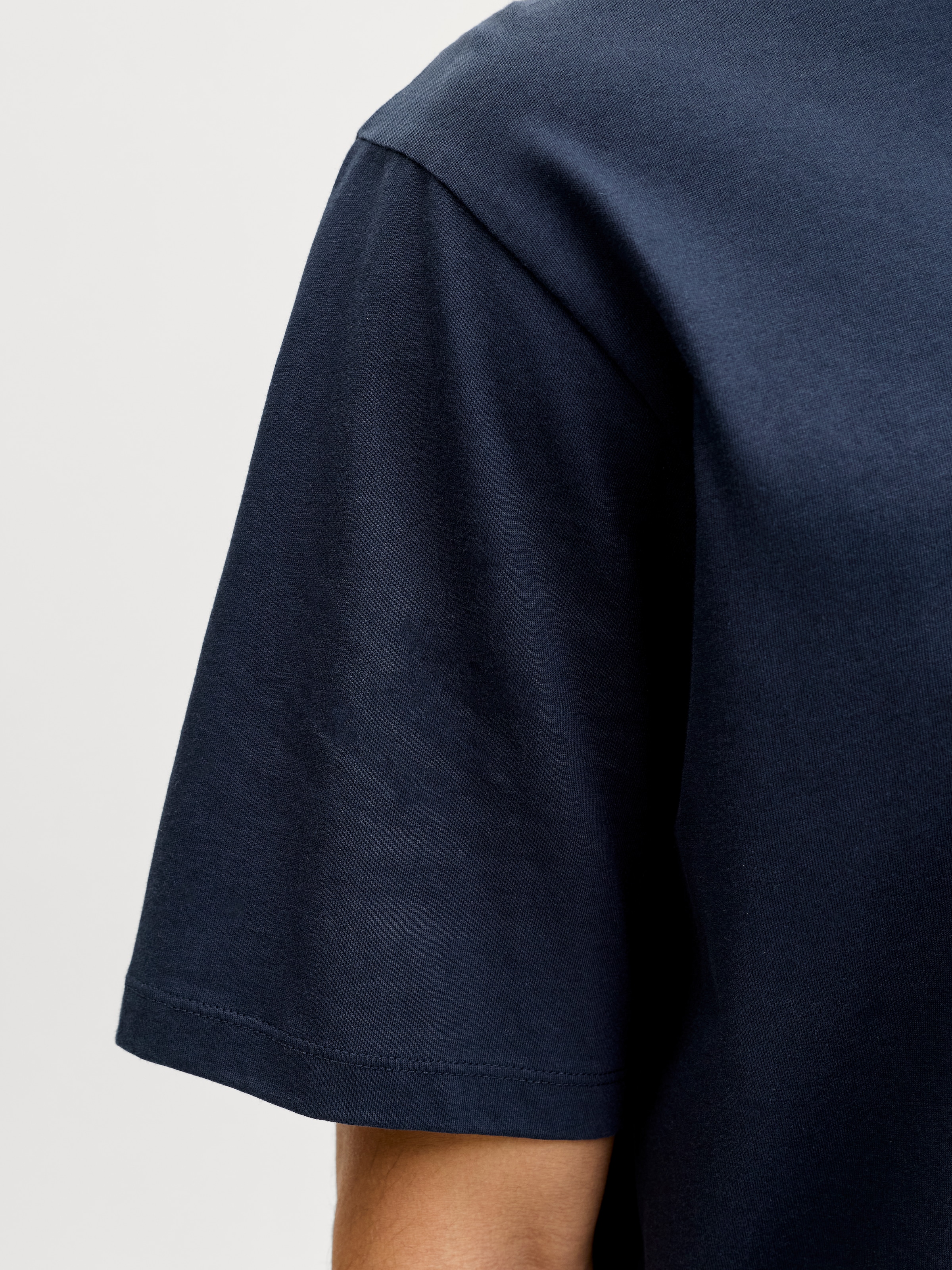 Jack & Jones Rundhalsshirt »JJEDOVER DENIM TEE SS O-NECK SN« mit Logobranding