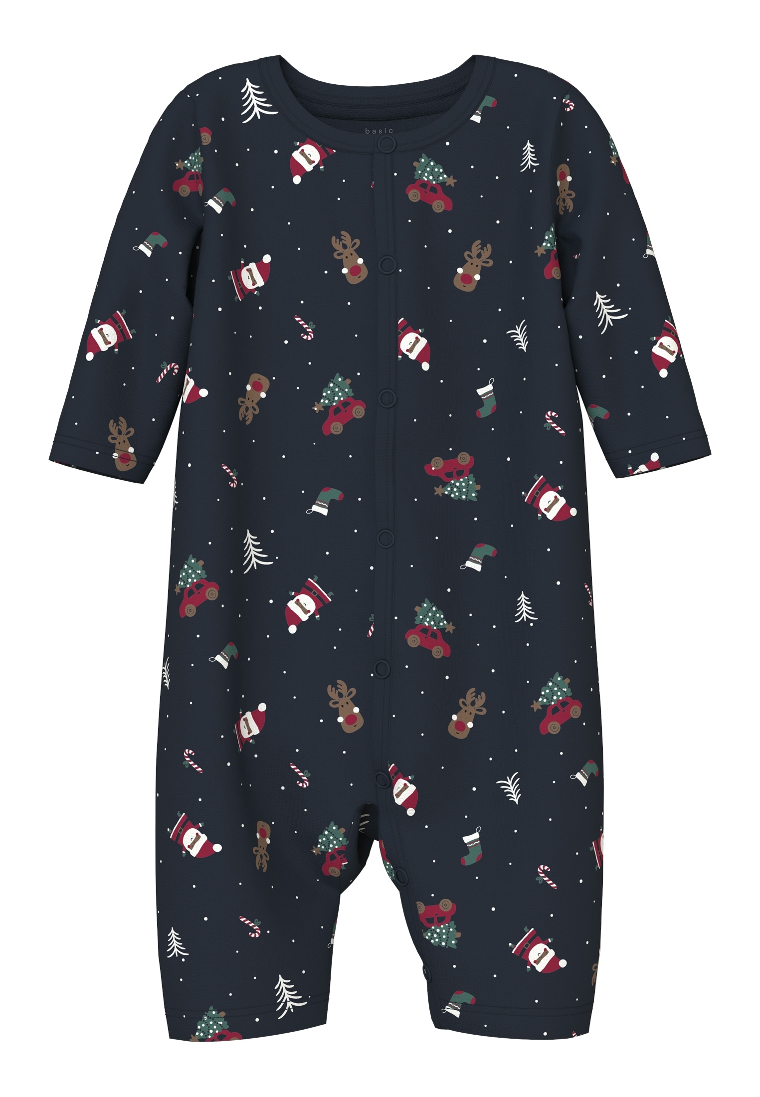 Strampler »NBNVISMAS LS NIGHTSUIT«, mit Weihnachtsmotiv