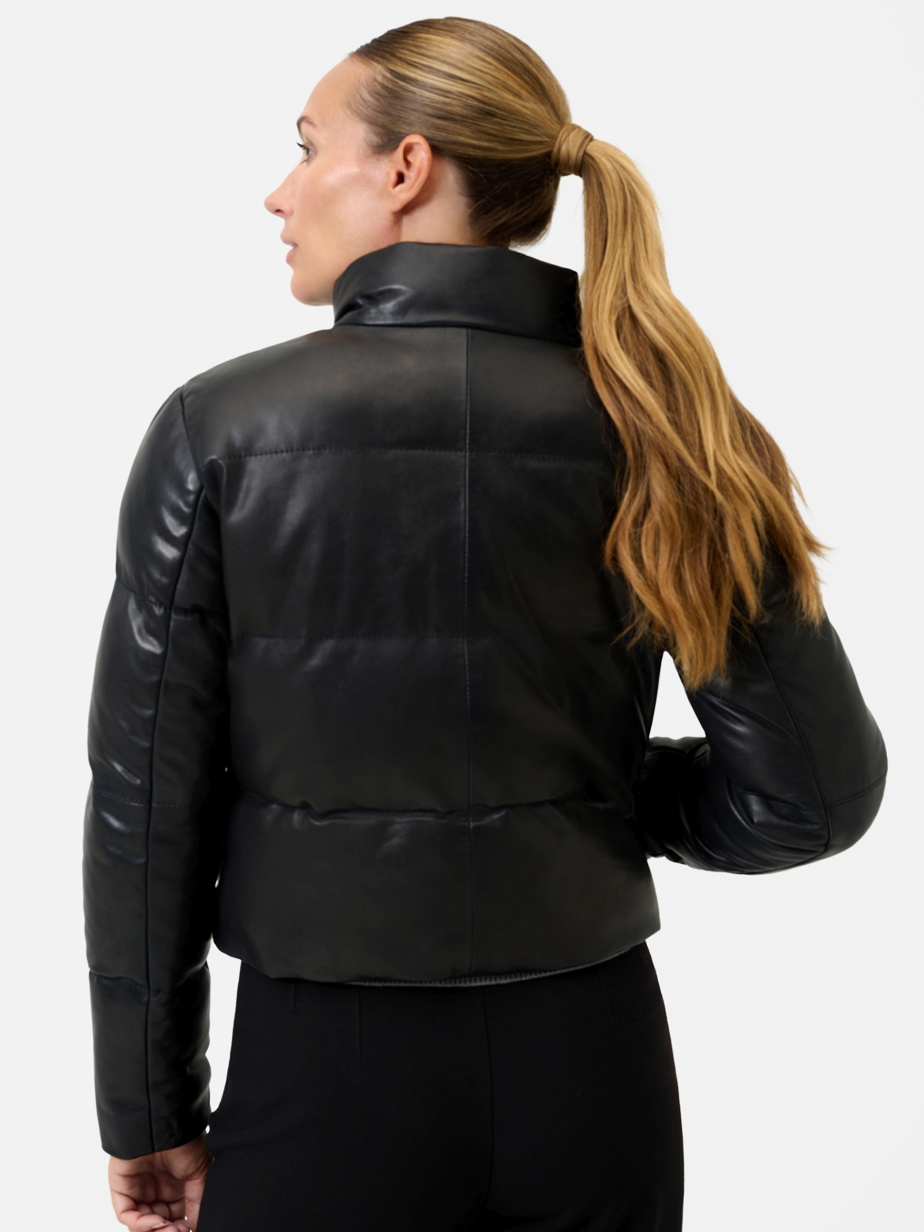 RICANO Steppjacke »Lederjacke Audrey« ohne Kapuze Handgefertigt aus echtem Leder