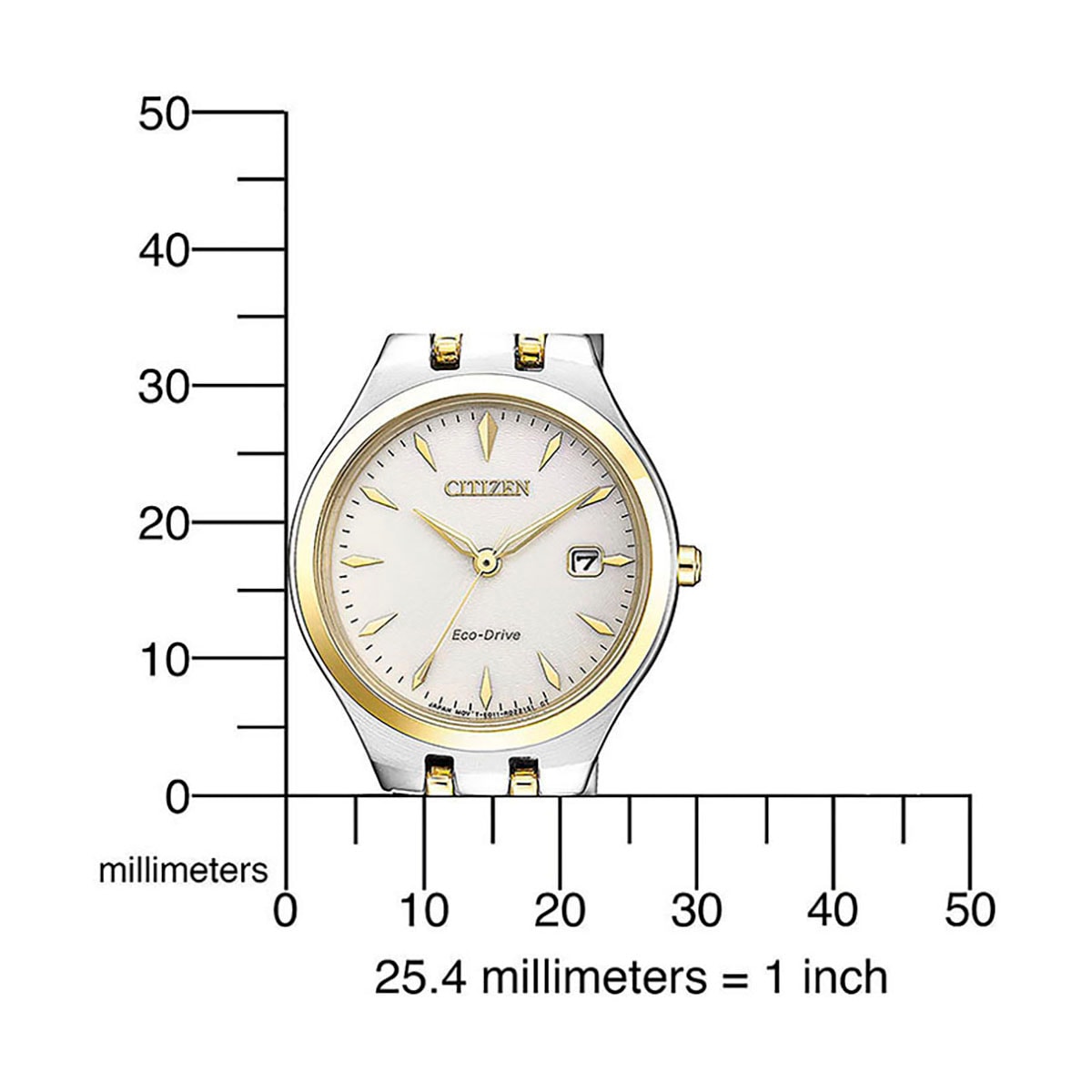Citizen Solaruhr, Armbanduhr, Damenuhr, Edelstahlarmband, Datum