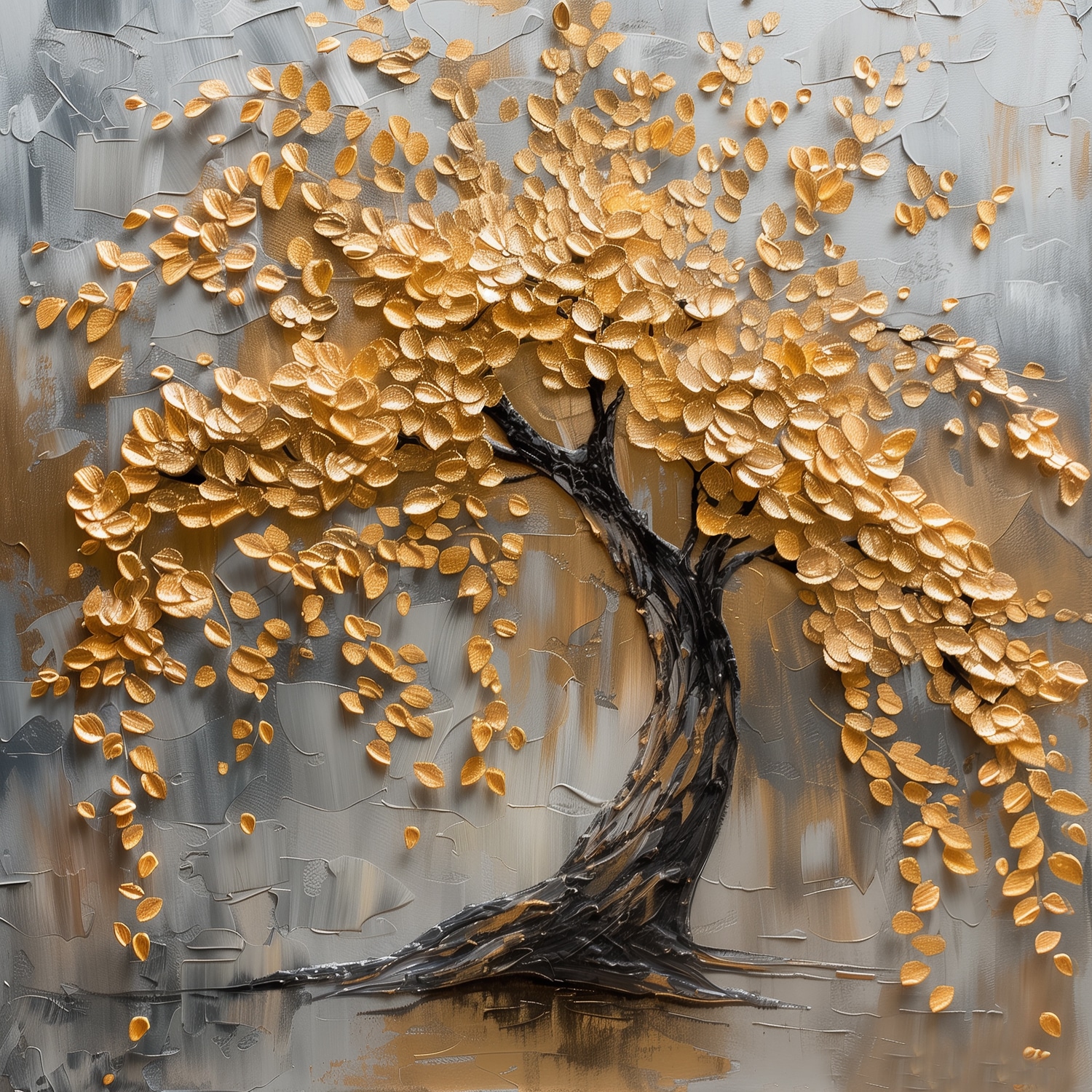 queence Acrylglasbild »Goldener Herbst« Abstrakt | Abstrakte | Baum | Baumbilder | Blätter | Blätterbilder | Formen | Gemälde | Kunst | Pflanzen | Pflanzenbilder 1 Stk. tlg. HD Premium Kunstdruck in Galeriequalität