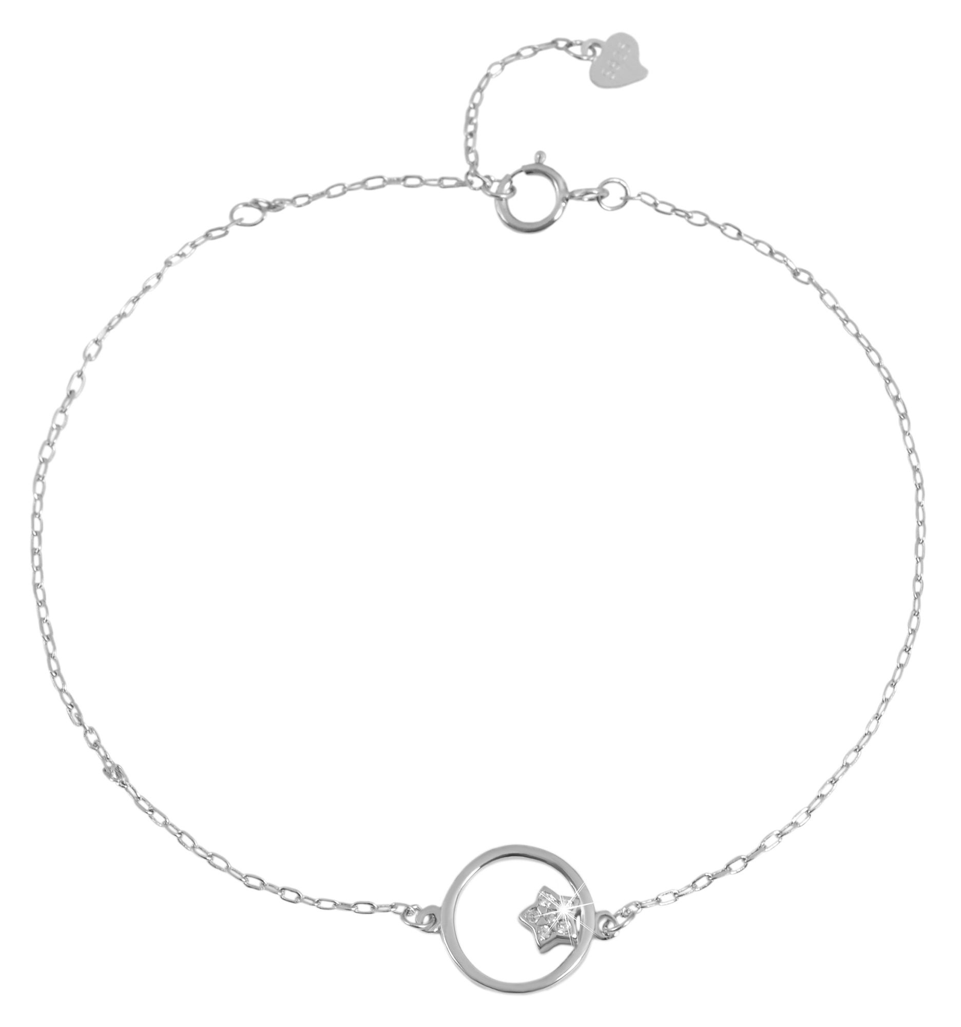 Adelia´s Armband »Damen Armband ¿ Stern aus 925 Silber mit Zirkonia 17+3 cm«