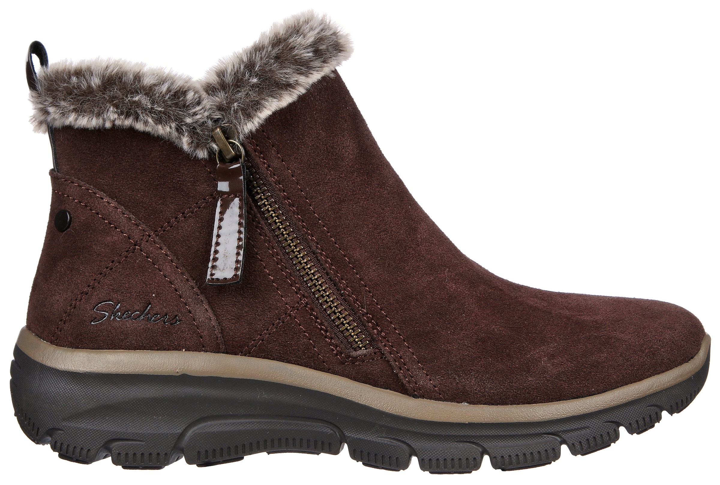 Skechers Winterboots »EASY GOING - HIGH ZIP«, Winterschuh mit Fellimitatkragen
