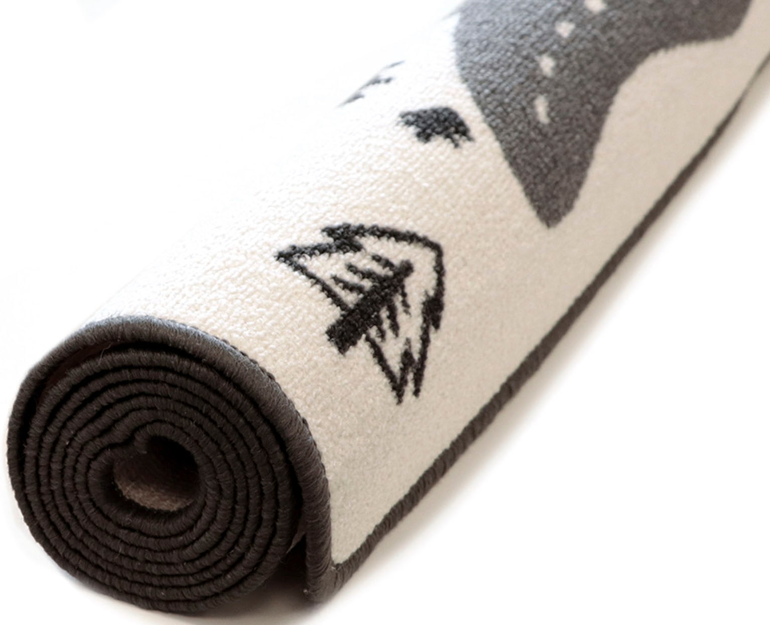 Primaflor-Ideen in Textil Kinderteppich »RETRO - Waldstraßen«, rechteckig, 5 mm Höhe, Kurzflor, Straßen-Spiel-Teppich, Motiv Waldwege, Kinderzimmer