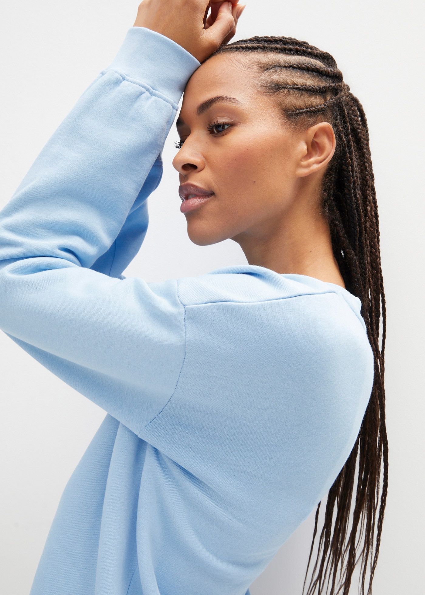 bonprix Sweatshirt , Oversize-Passform, aus reiner Baumwolle, elastische Bündchen
