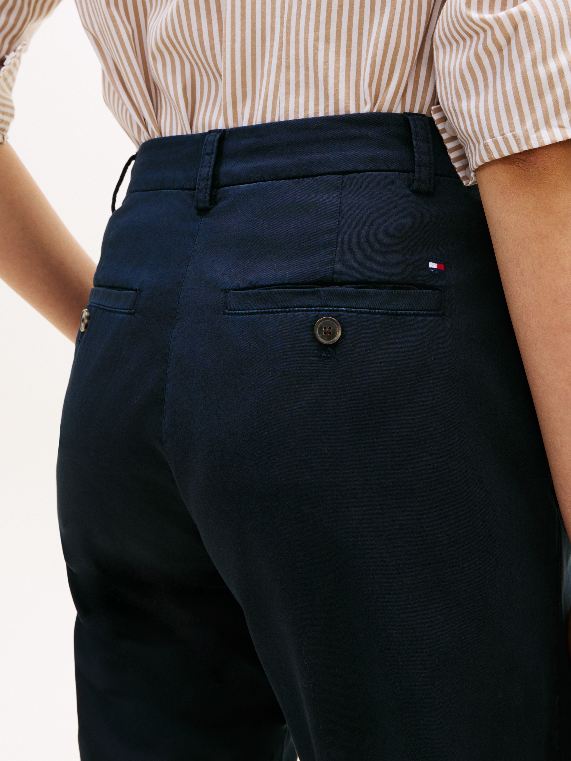 Tommy Hilfiger Chinohose »CO GMD SLIM STRAIGHT CHINO«  mit mittlerer Leibhöhe