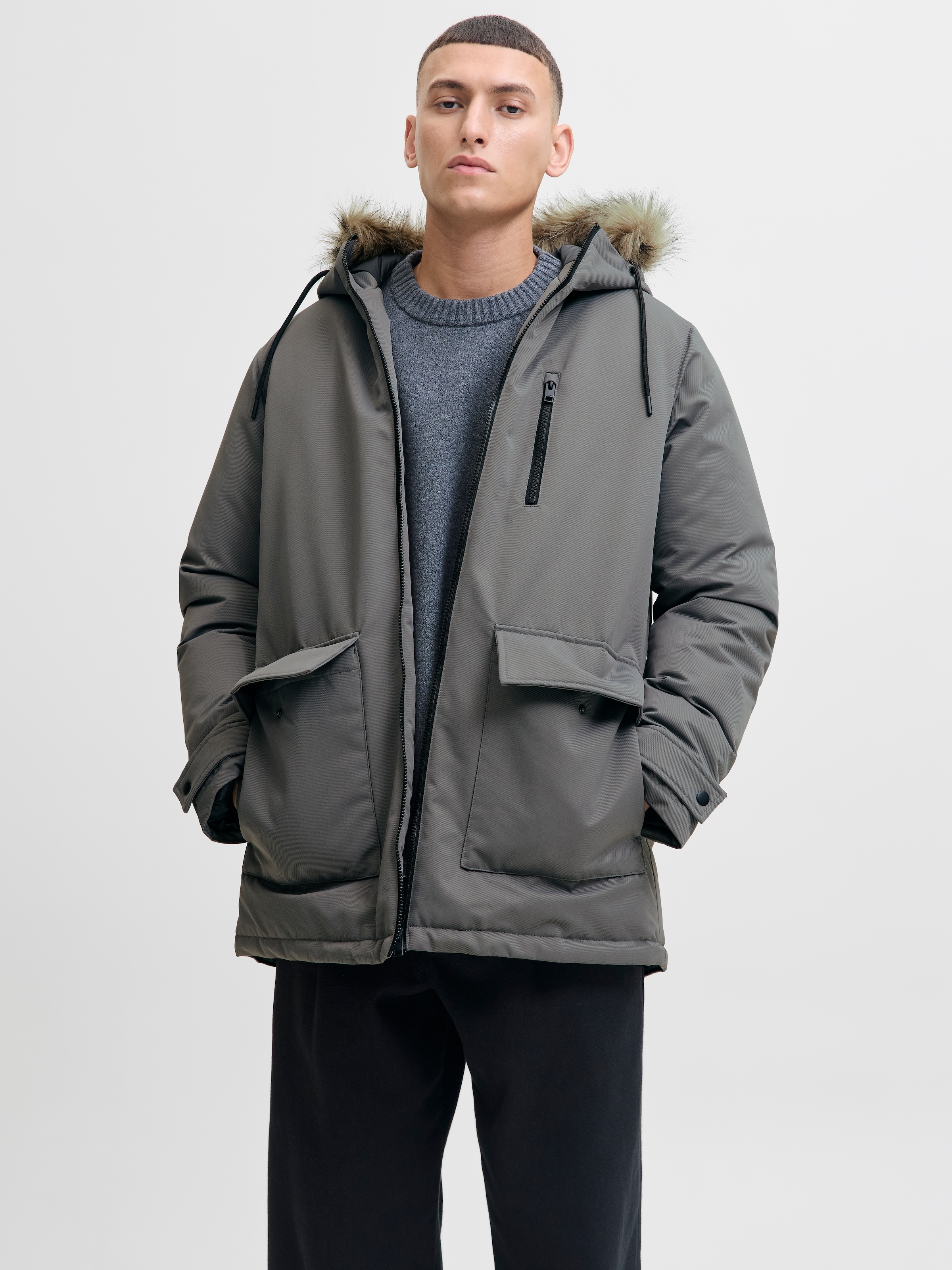 Jack & Jones Parka »JJCHARLIE DETACHABLE FAUX FUR PARKA« mit Kapuze
