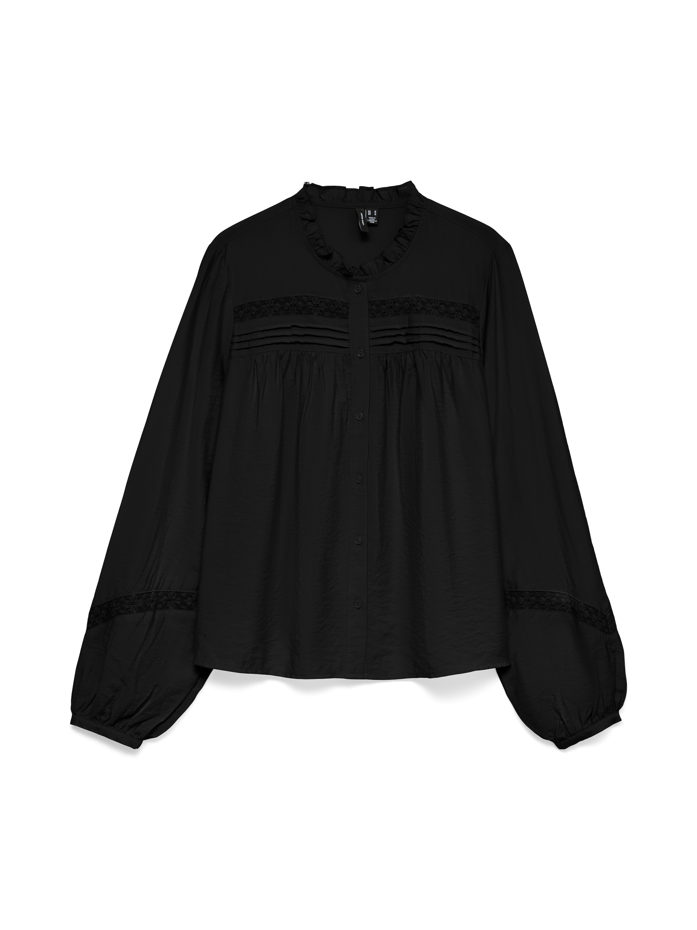 Vero Moda Langarmbluse »VMCASEY LS LACE SHIRT WVN NOOS« Viskosemischung, regular fit