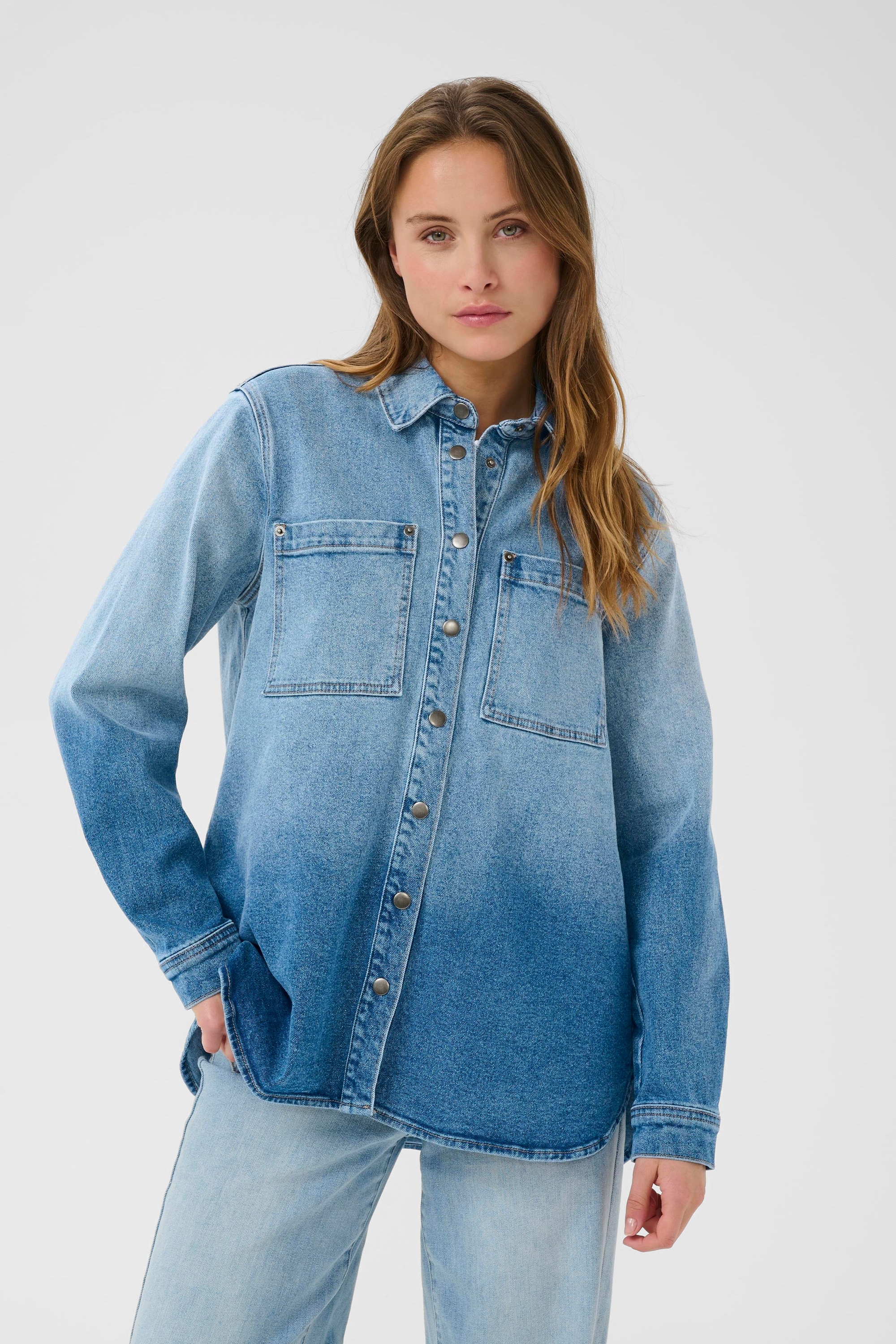 KAFFE Jeansbluse »Jeanshemd KAmiala«
