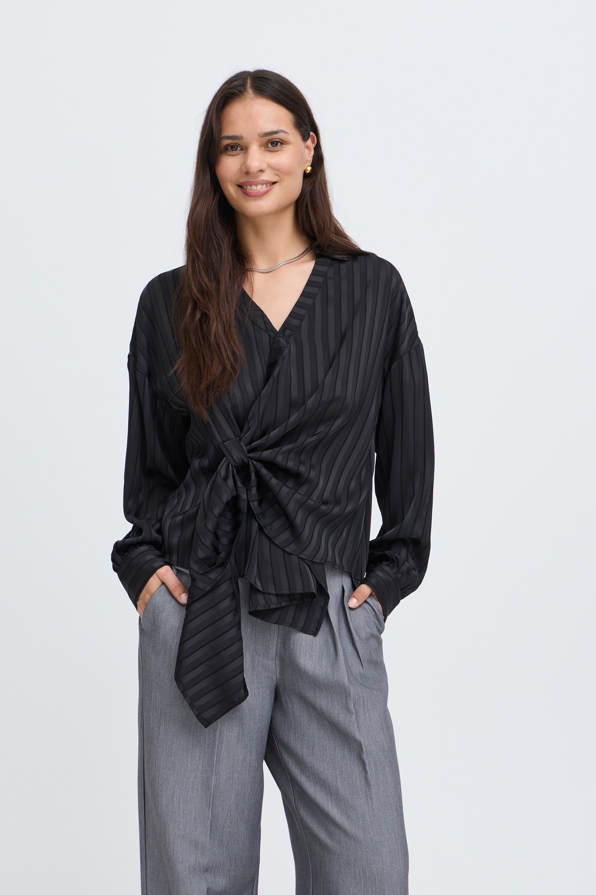 b.young Langarmbluse »b.young Bluse langarm BYXHILILLA«