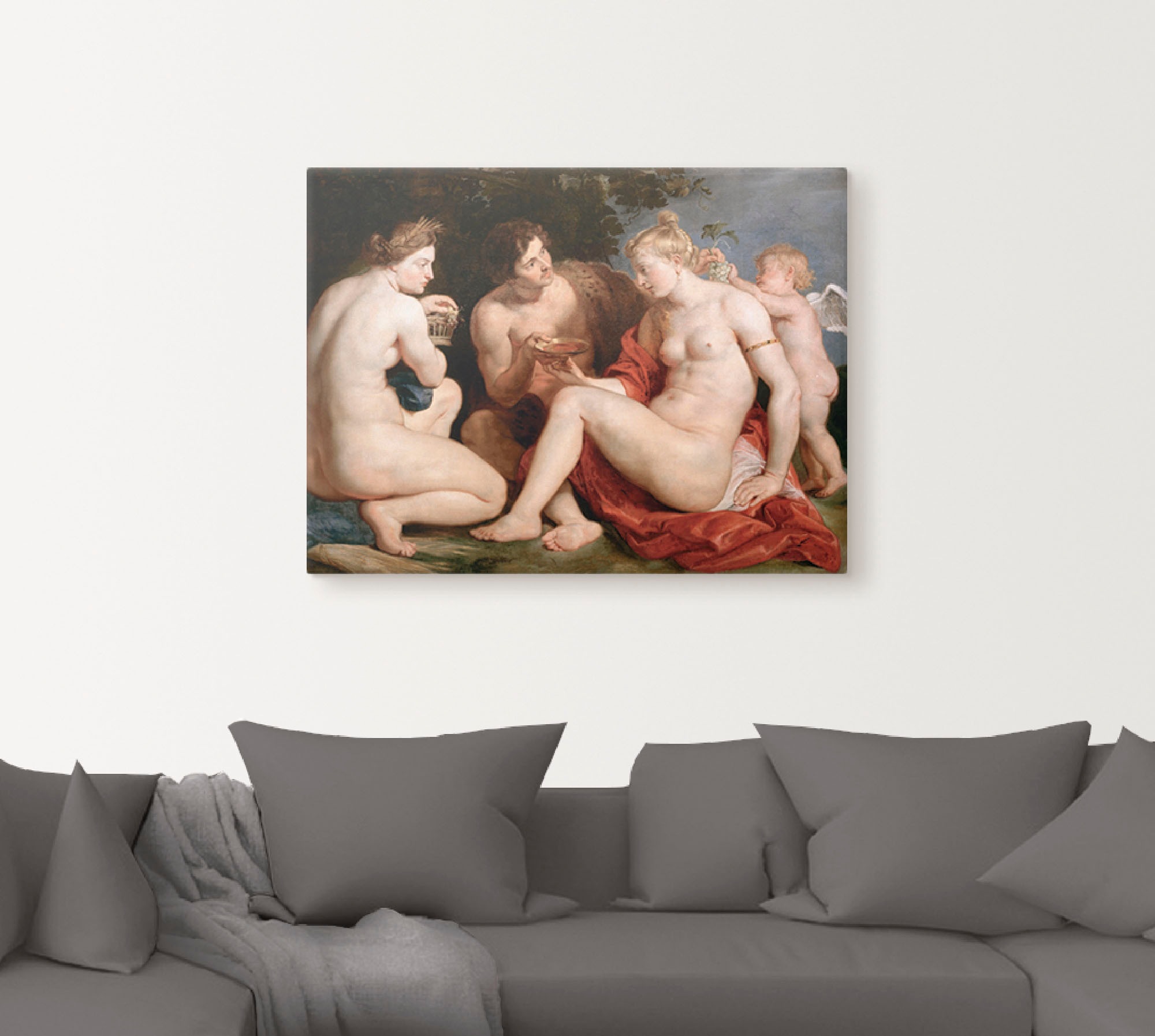 Artland Wandbild »Venus, Amor, Bacchus u. Ceres«, klassische Fantasie, (1 St.), in vielen Größen & Produktarten -Leinwandbild, Poster, Wandaufkleber / Wandtattoo auch für Badezimmer geeignet