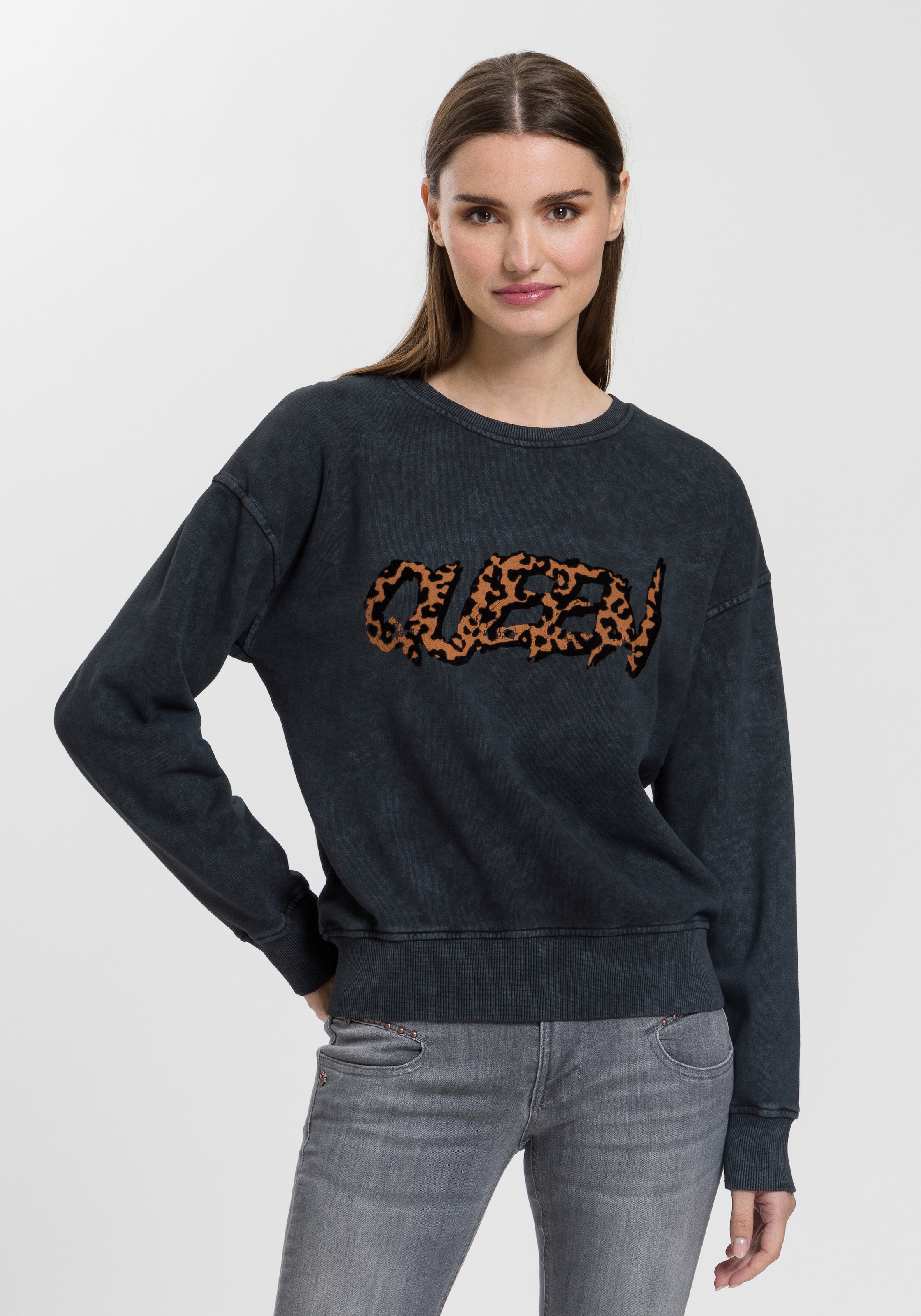 Sweater, (1 tlg.), mit weich angerauter Innenseite