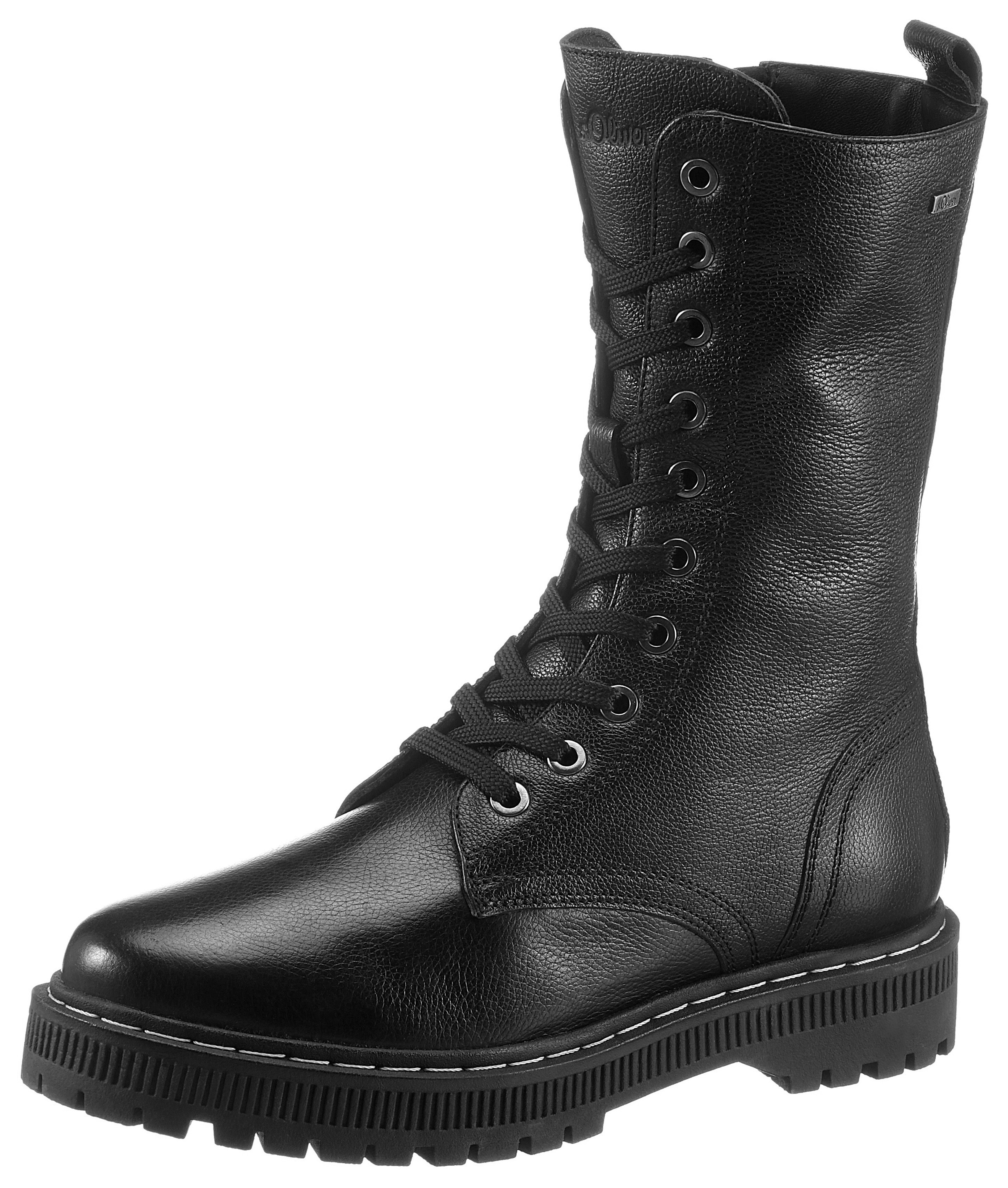 s.Oliver Schnürstiefel, mit Kontrast Rahmennaht