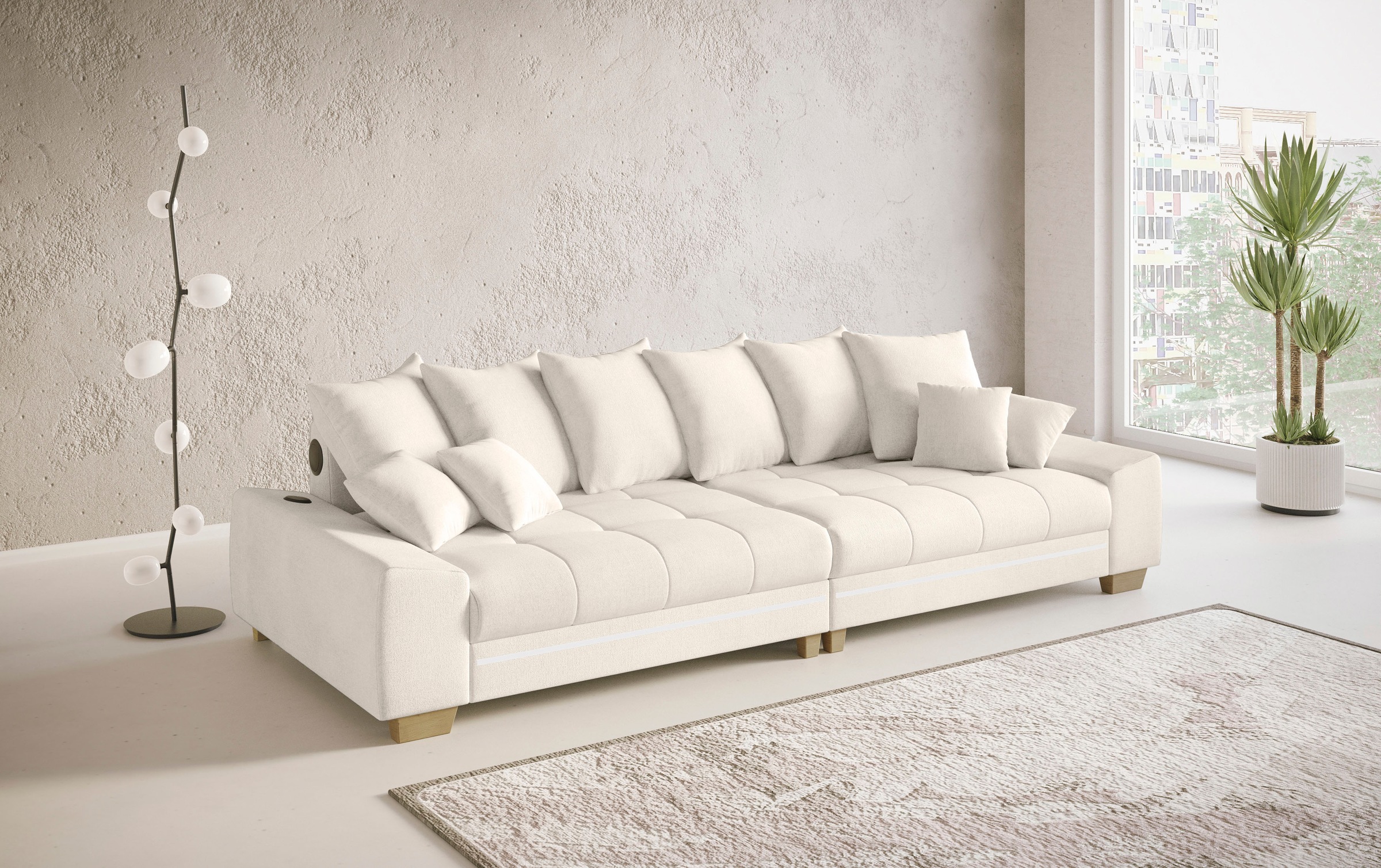 Mr. Couch Big-Sofa »Nikita II«, mit RGB-LED, Bluetooth-Soundsystem, Kaltschaum